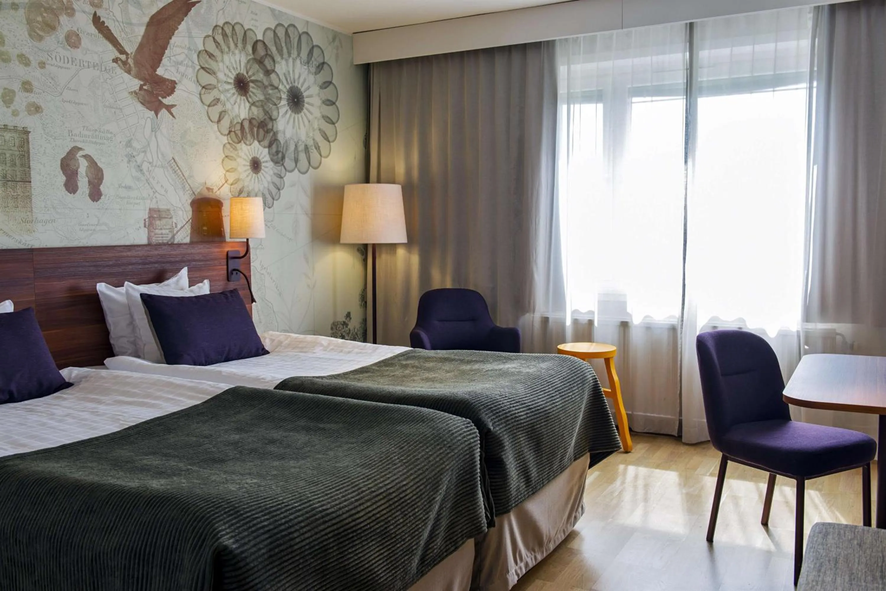 Photo of the whole room, Bed in Scandic Södertälje