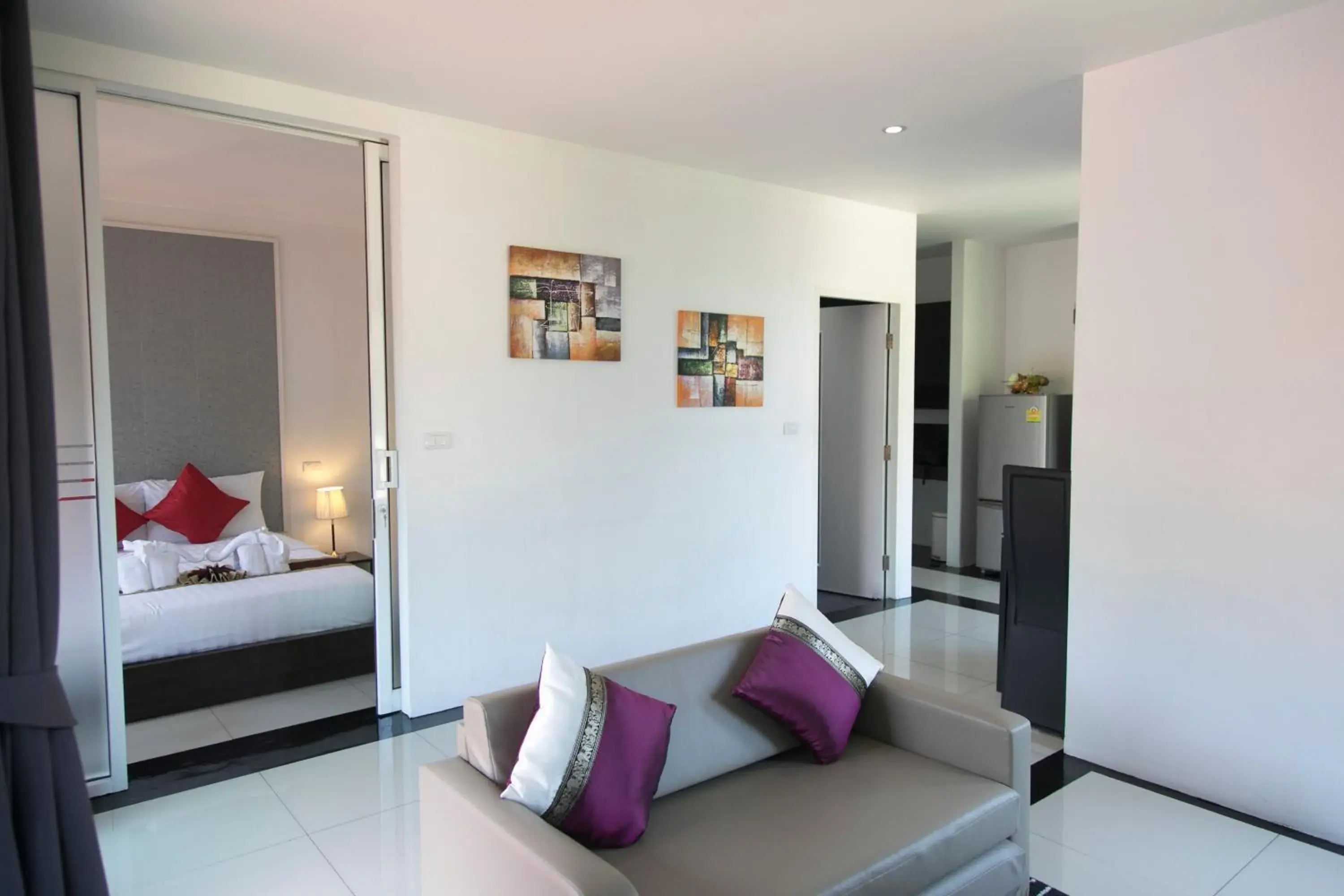 Living room, Bed in West Key Kamala Apartment Living room, Bed in West Key Kamala Apartment