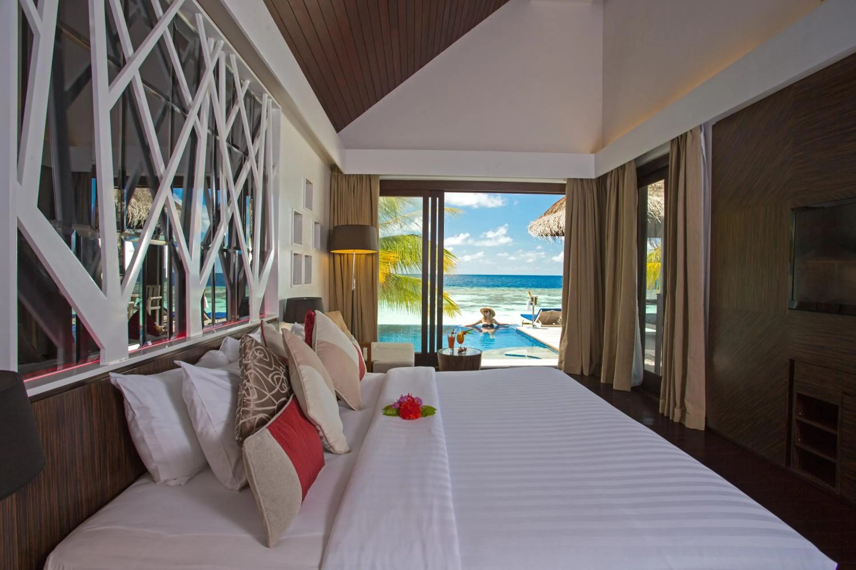 Bed in Bandos Maldives