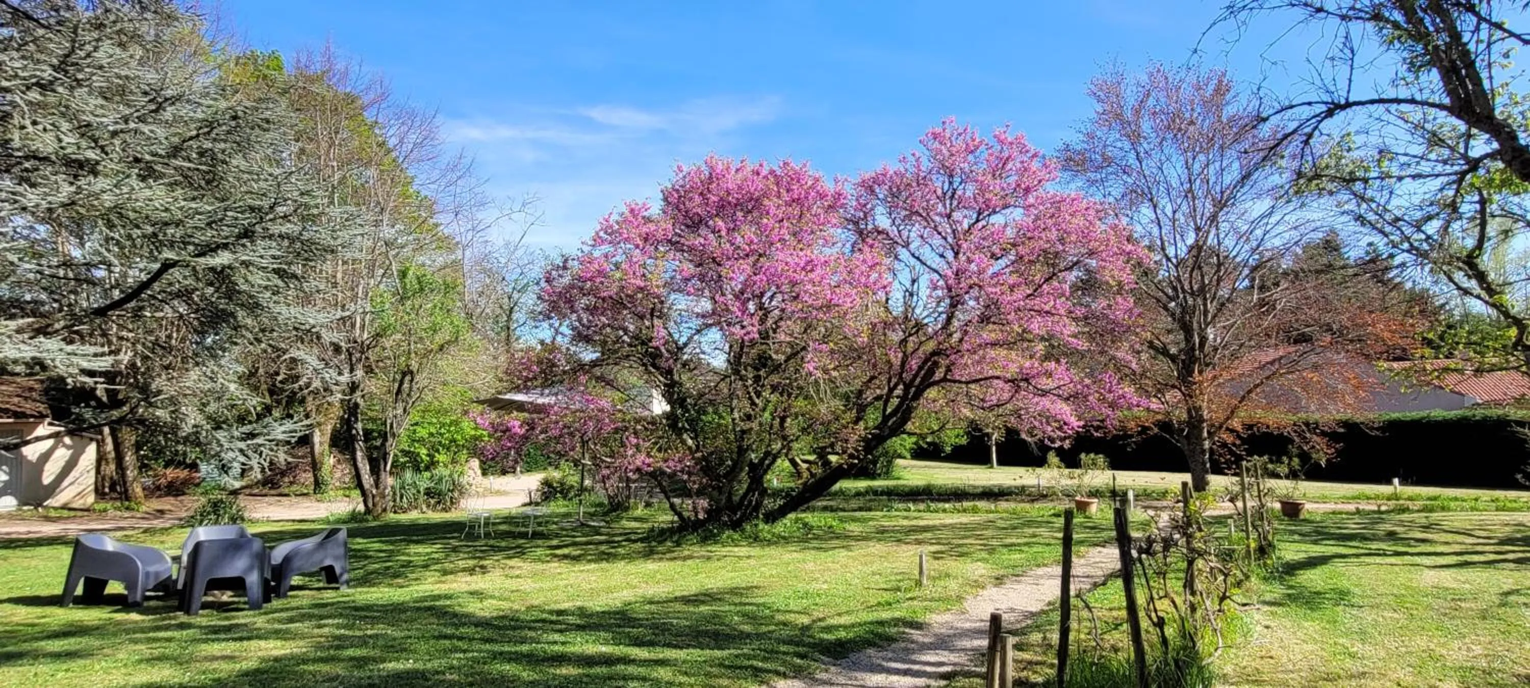 Garden in B&B Des Histoires d'Anges - Côté Jardin - Accueil Vélo