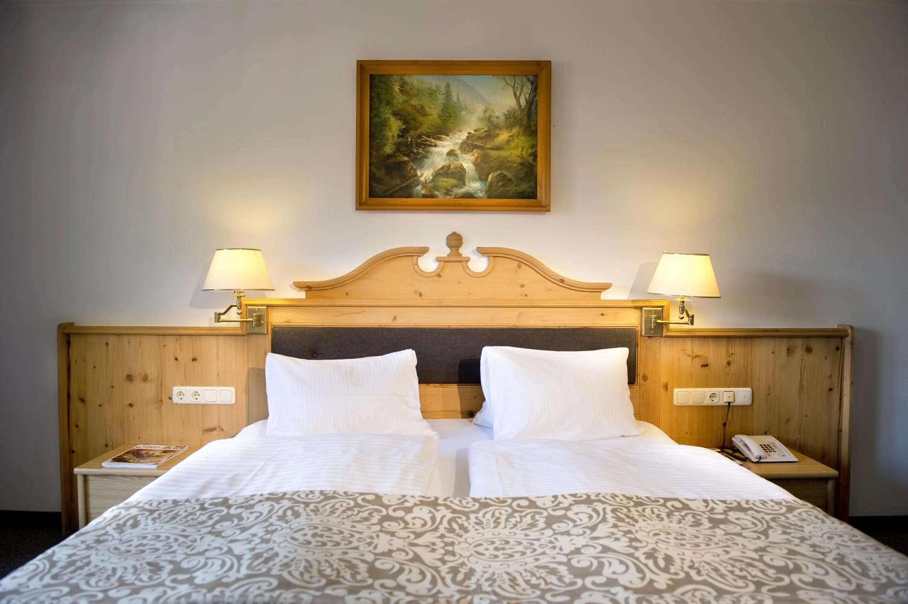 Bed in Hotel Wiesenegg