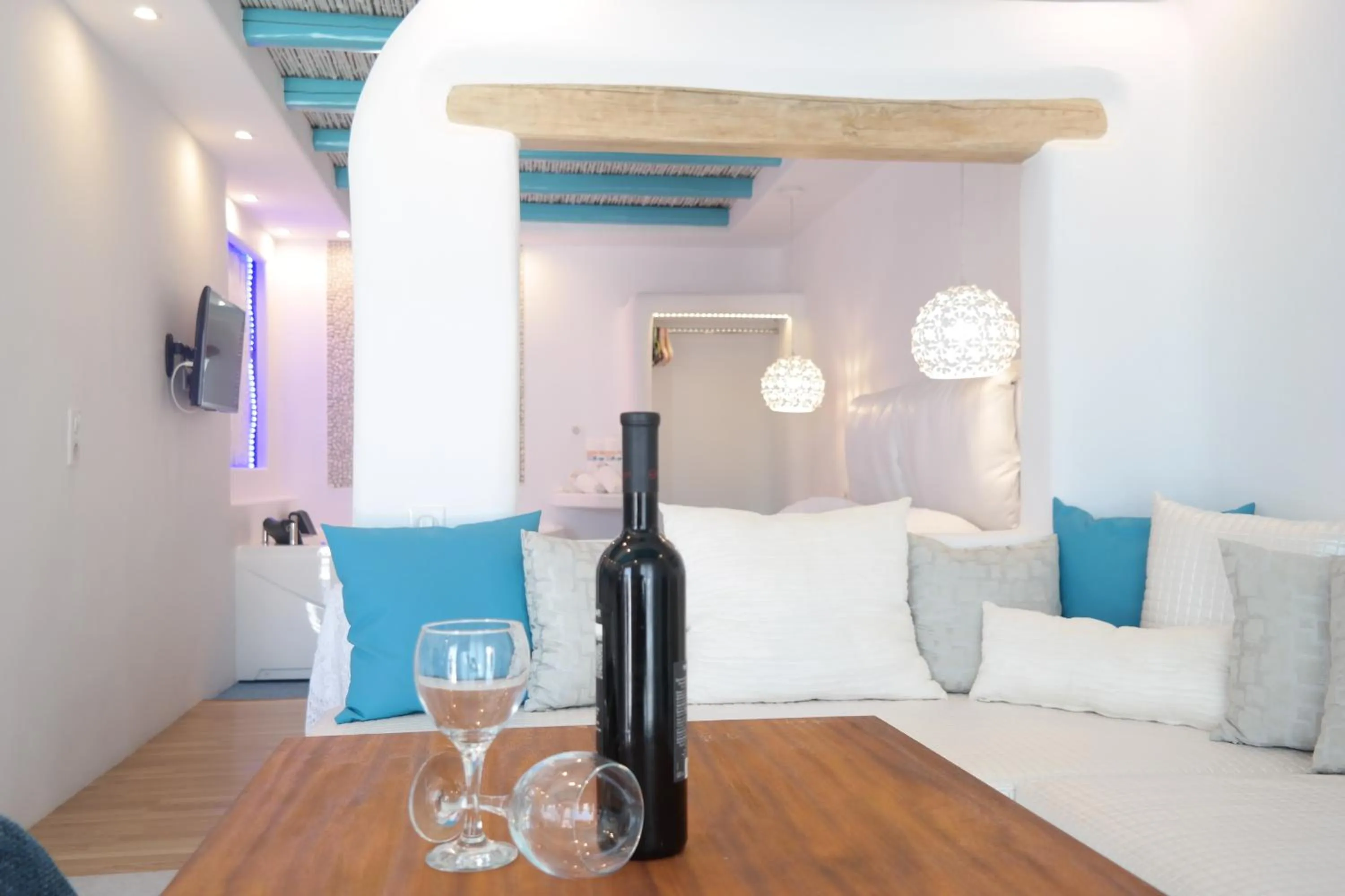 Seating area in Golden Sun Hotel