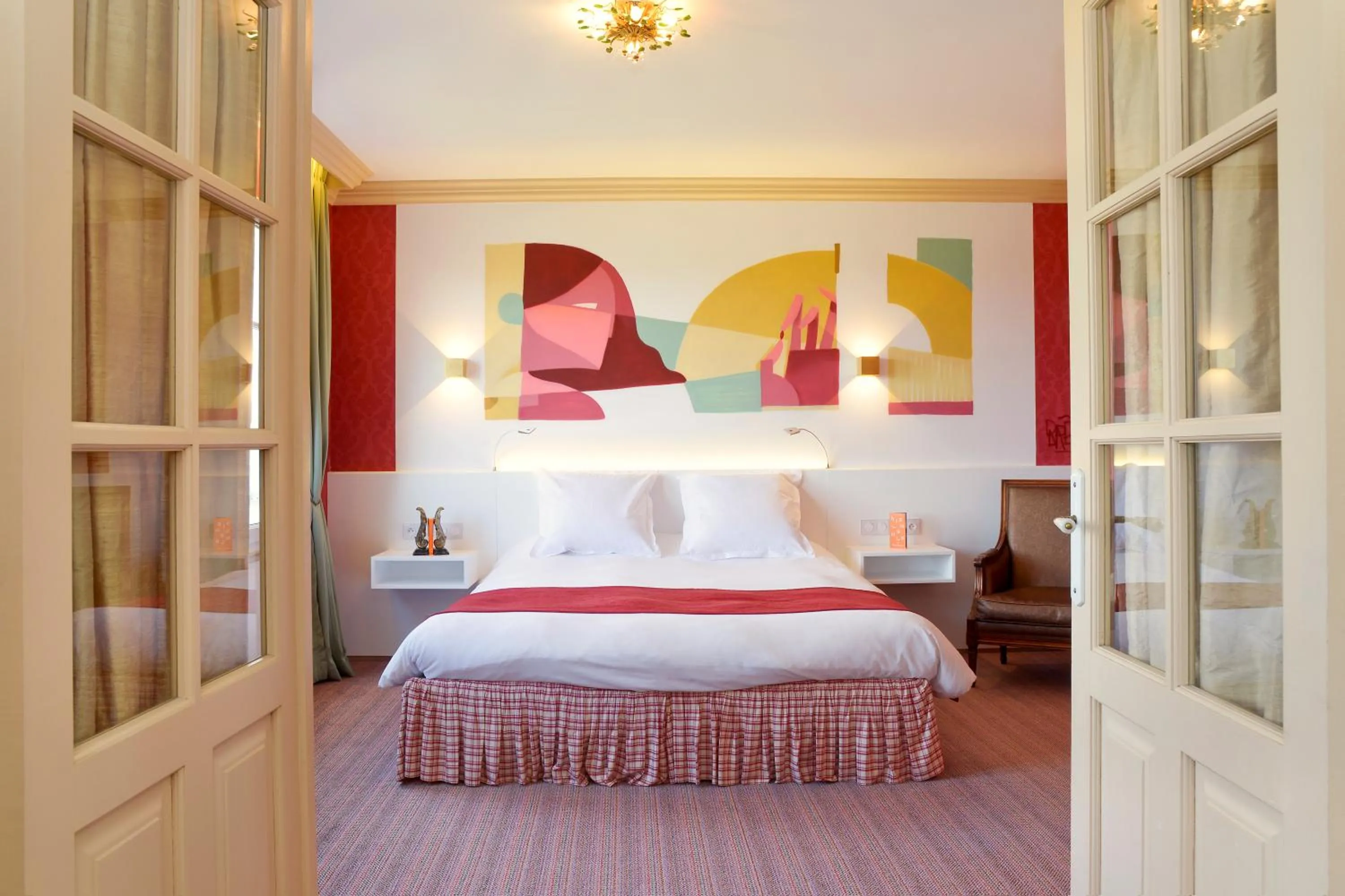 Bed in Hôtel L'Yeuse - Teritoria