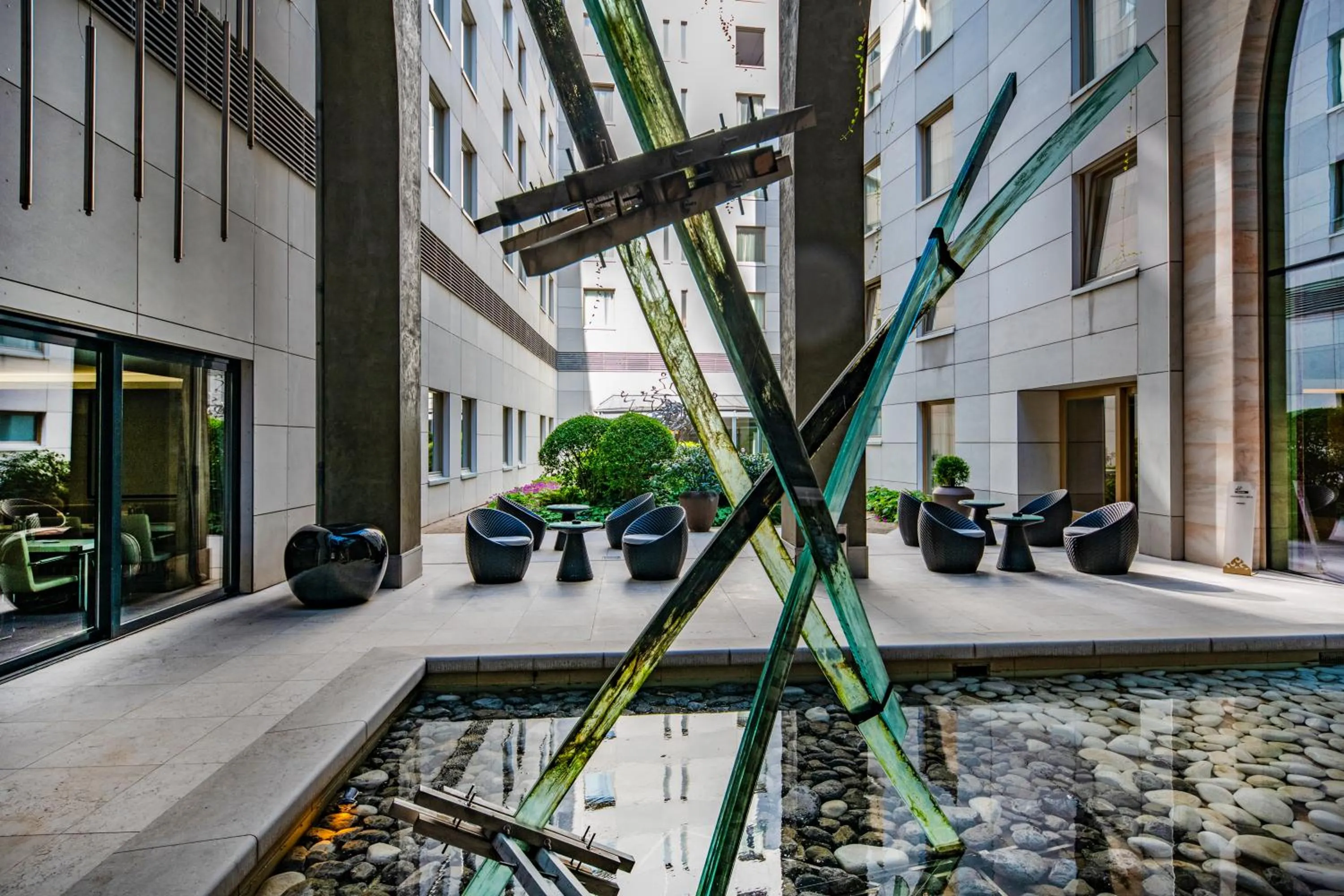 Garden in Continental Hotel Budapest