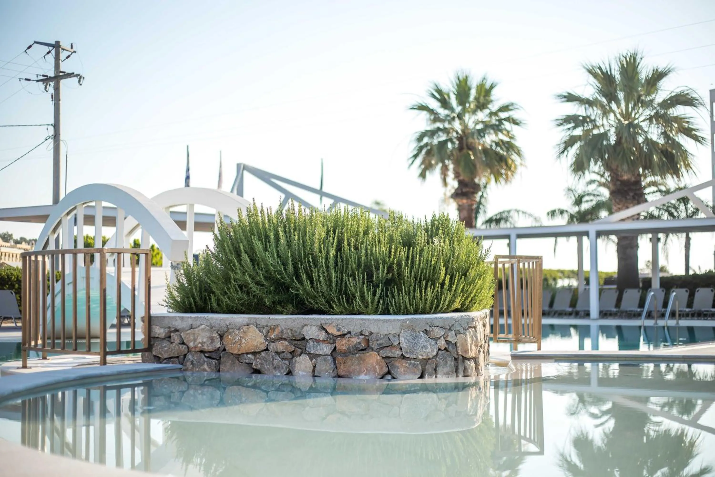 Pool view in Lindos White Hotel & Suites