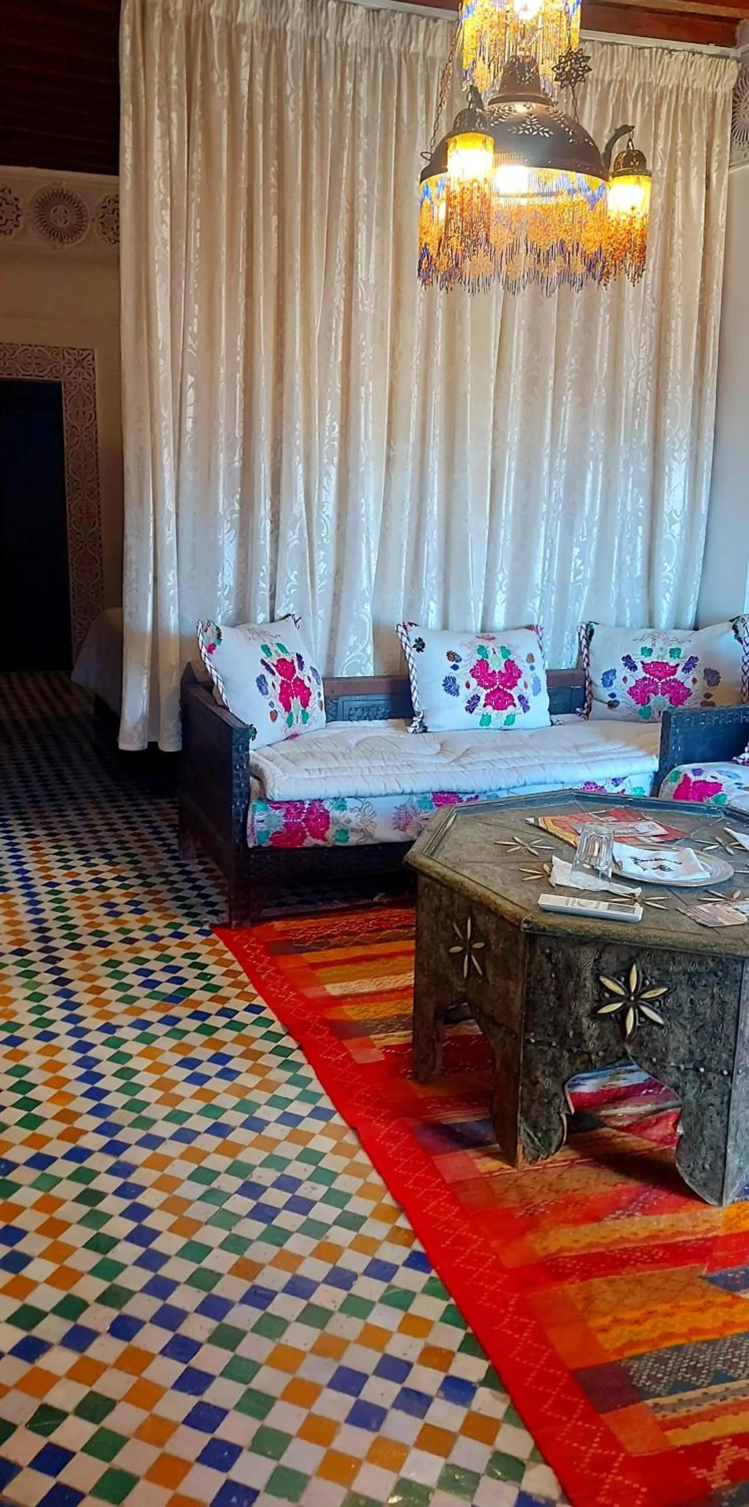 Seating area in Palais AL Firdaous