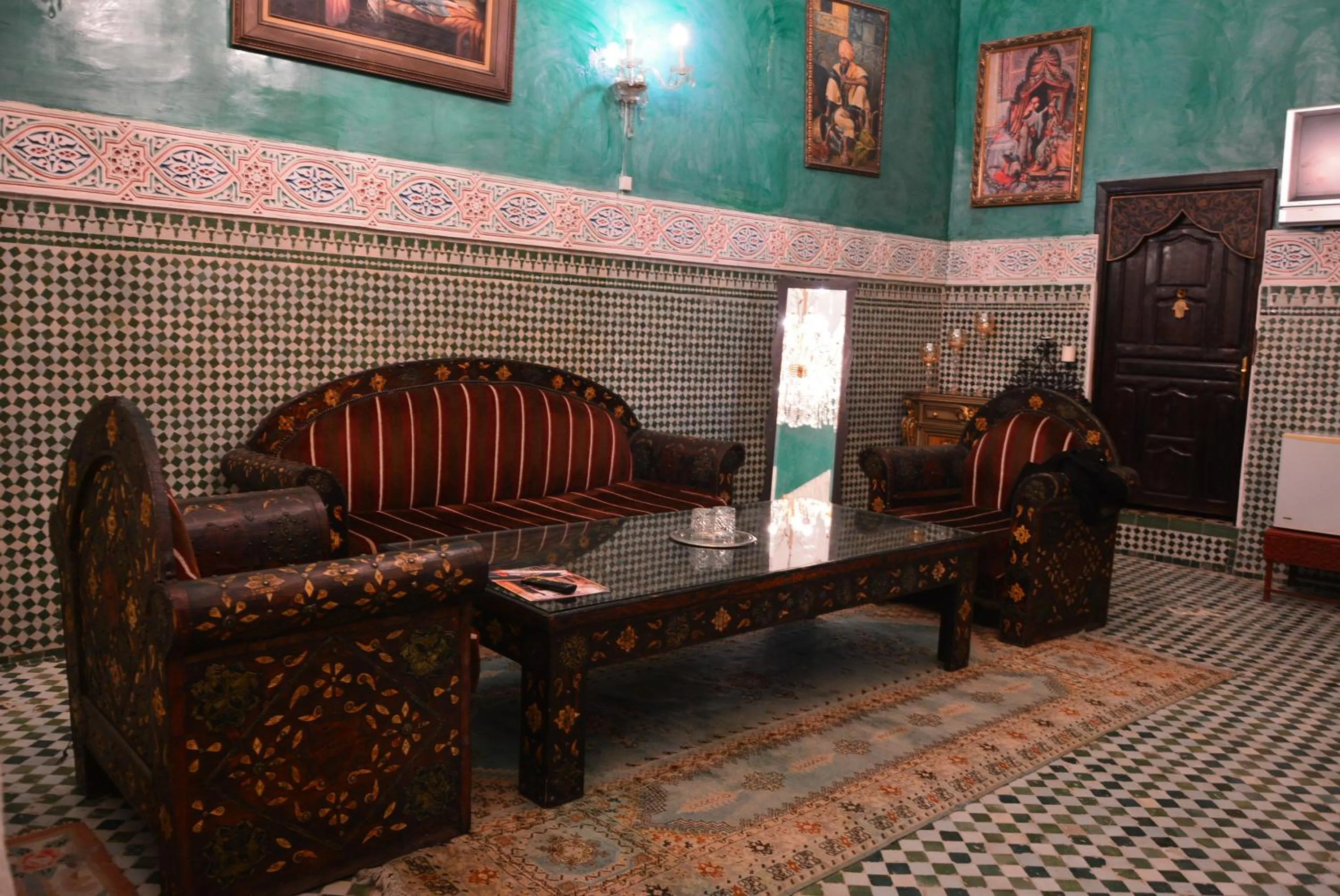 Seating area in Palais AL Firdaous