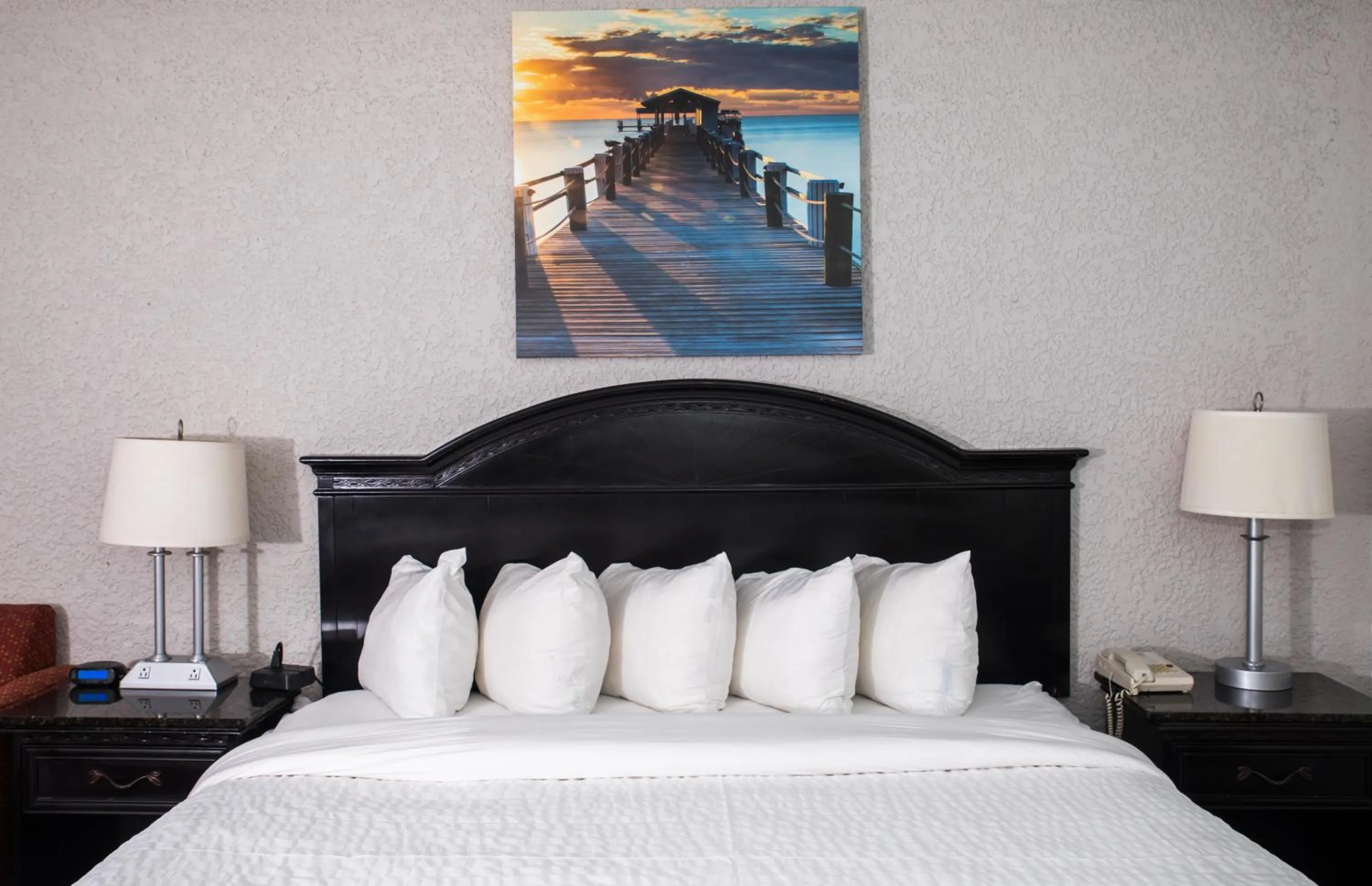 Decorative detail, Bed in Days Inn by Wyndham Stuart