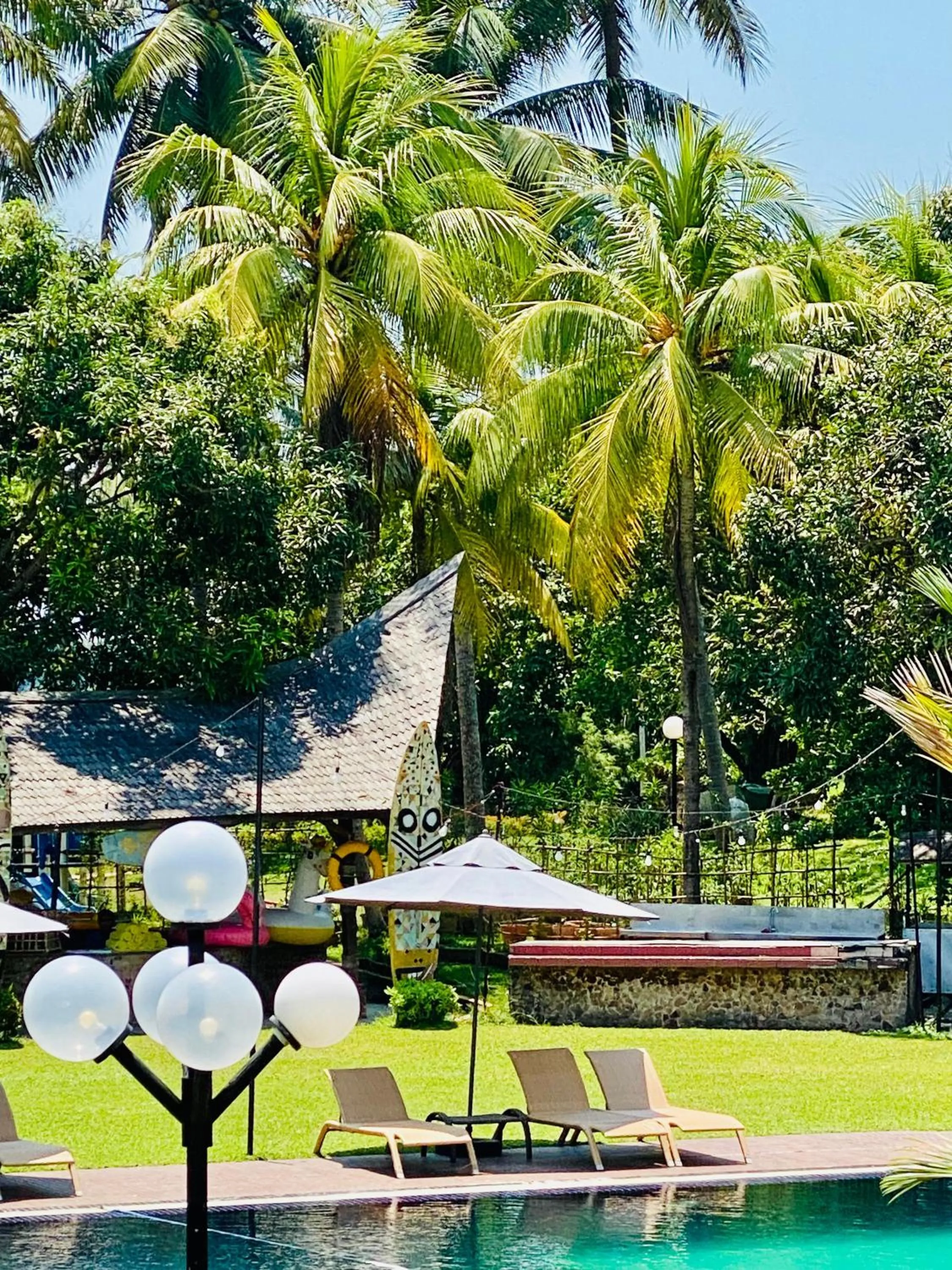 Pool view in Batam View Beach Resort