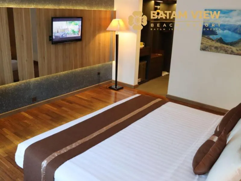 Bed in Batam View Beach Resort