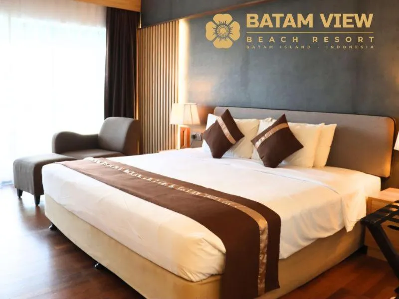 Bed in Batam View Beach Resort