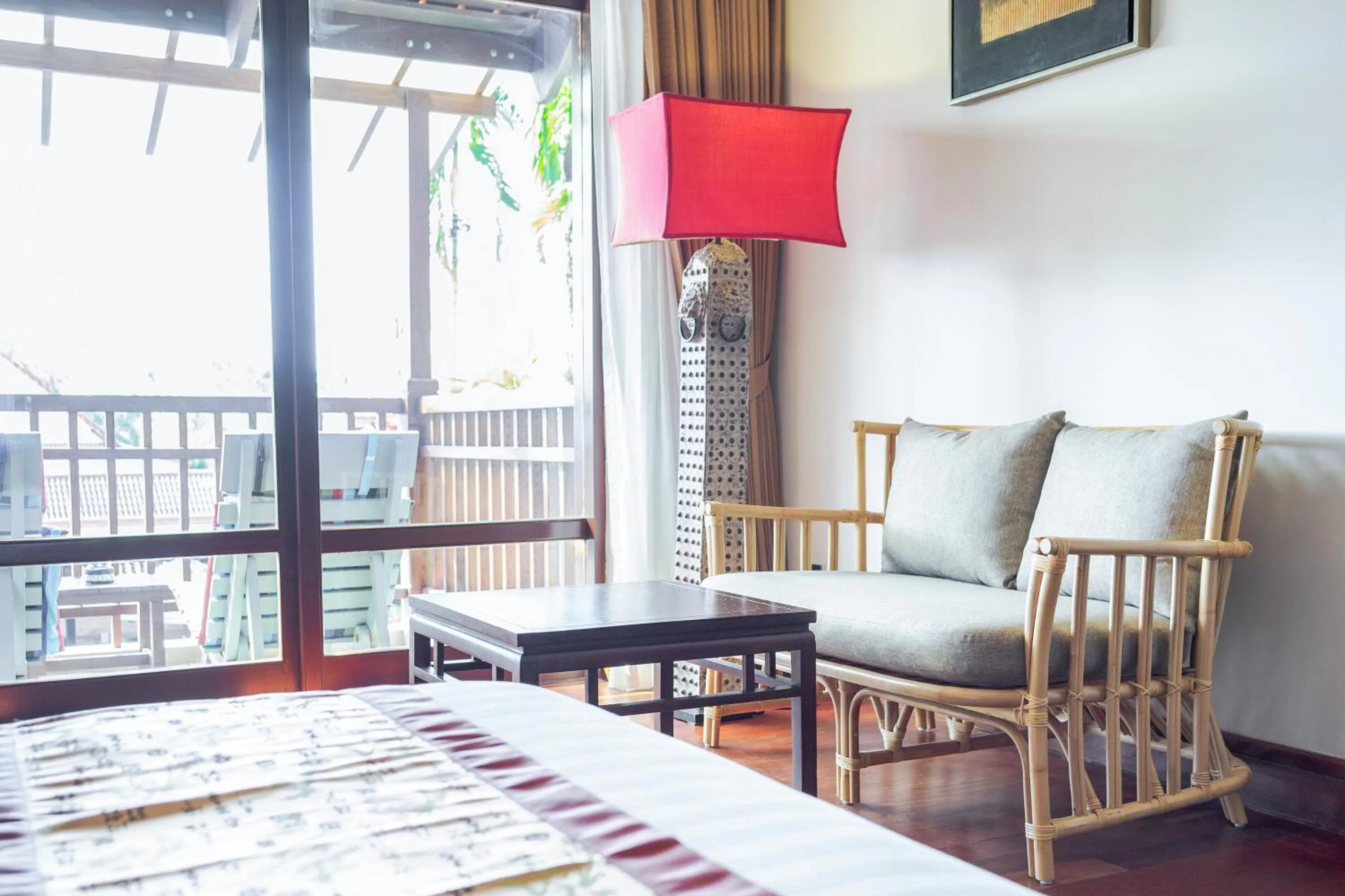 Seating area, Bed in Khaolak Oriental Resort - Adult Only