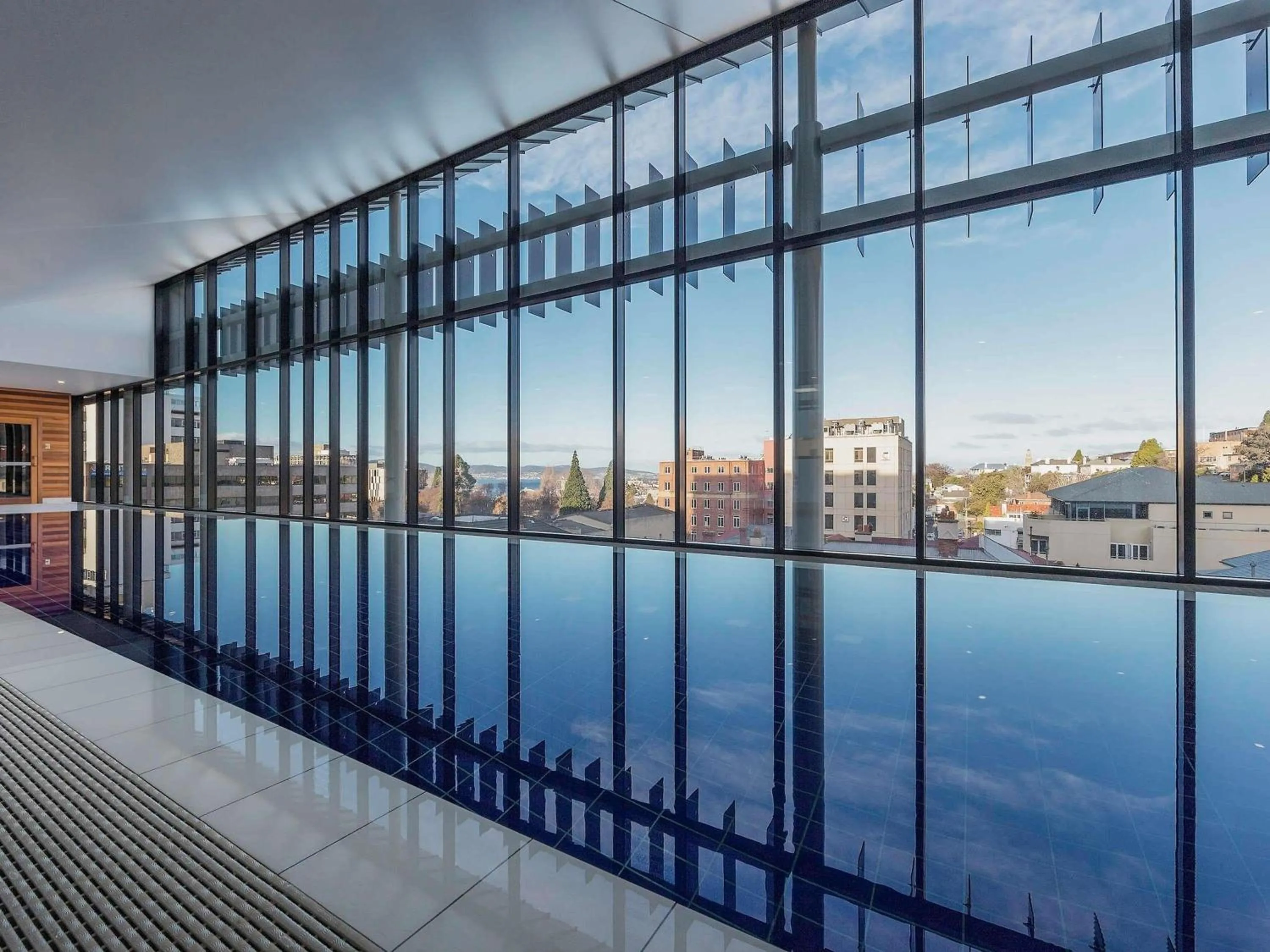 Pool view in Ibis Styles Hobart