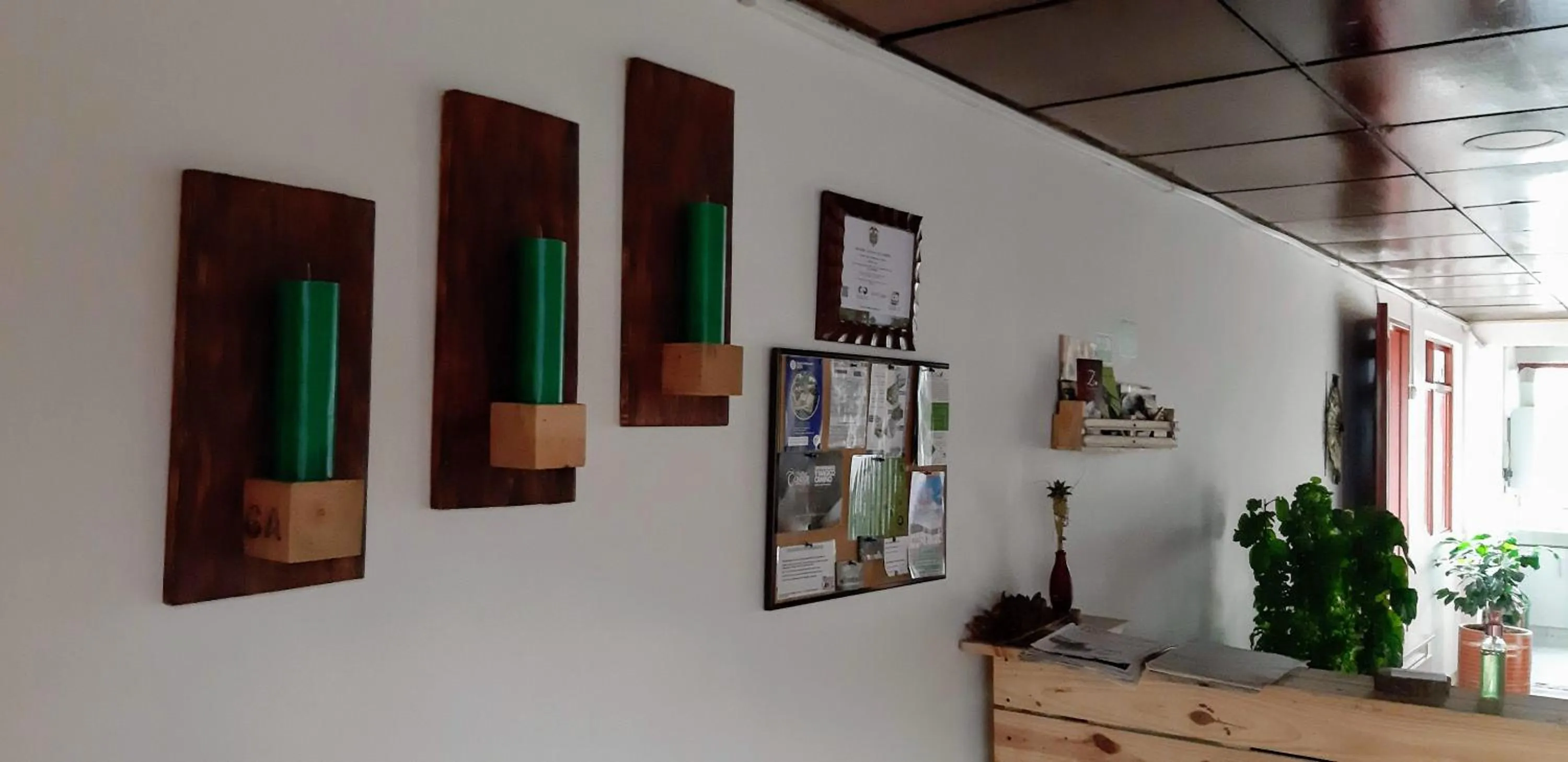 Lobby or reception in Hostal Triangulo del Café