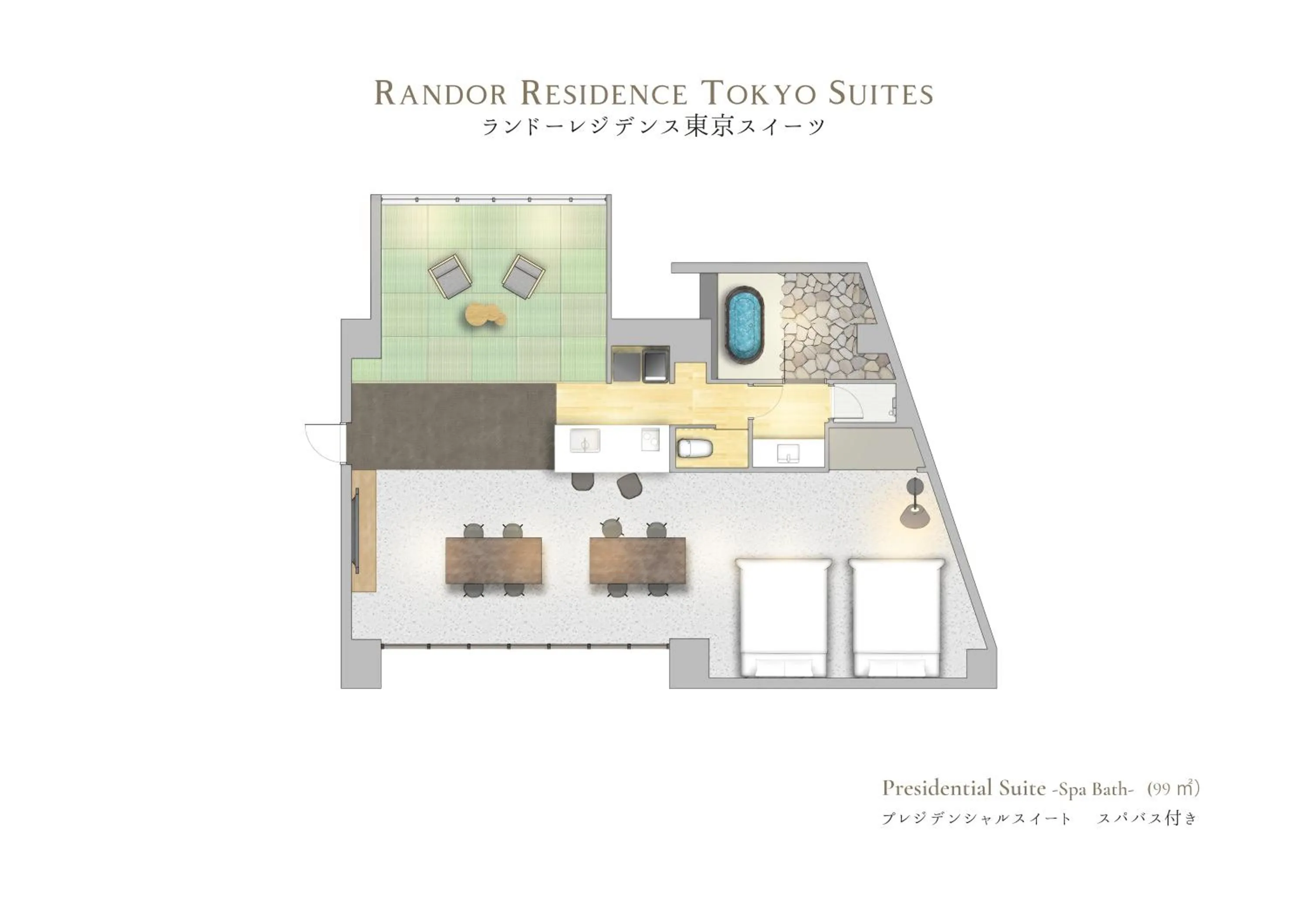 Floor plan in Randor Residence Tokyo Suites