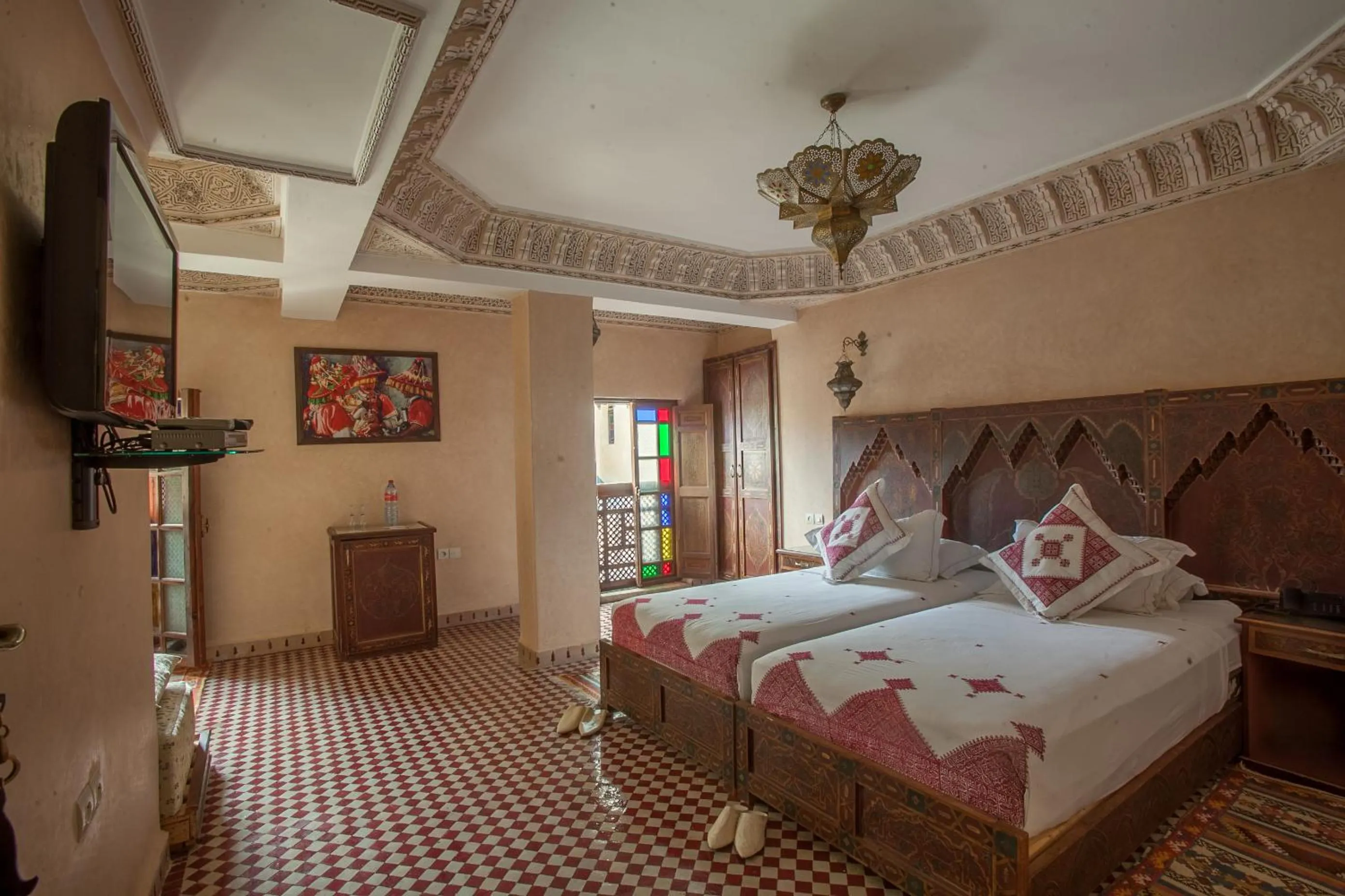 Bed in Riad Salam Fes & Spa