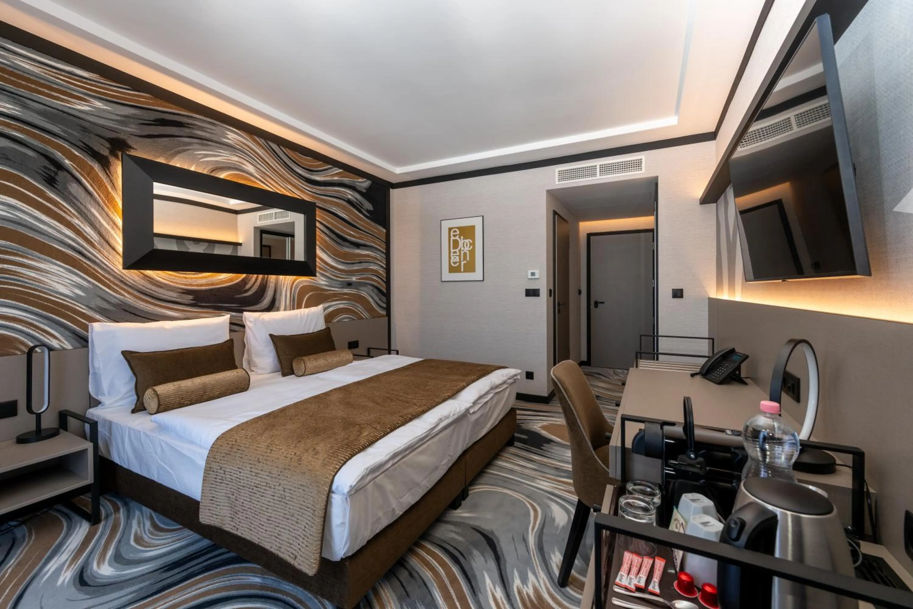 Bed in Hotel Debrecen