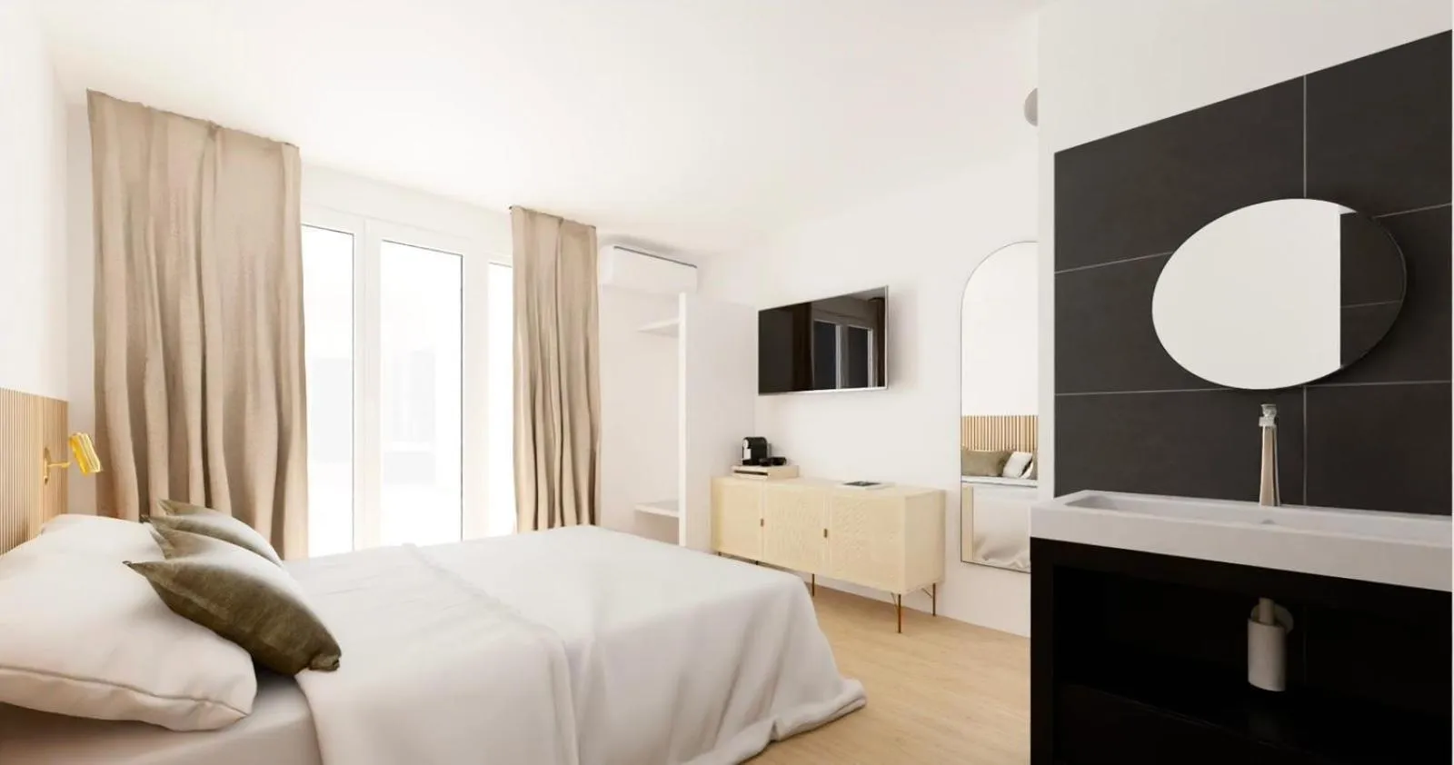 Bed in Hotel le Romanesque