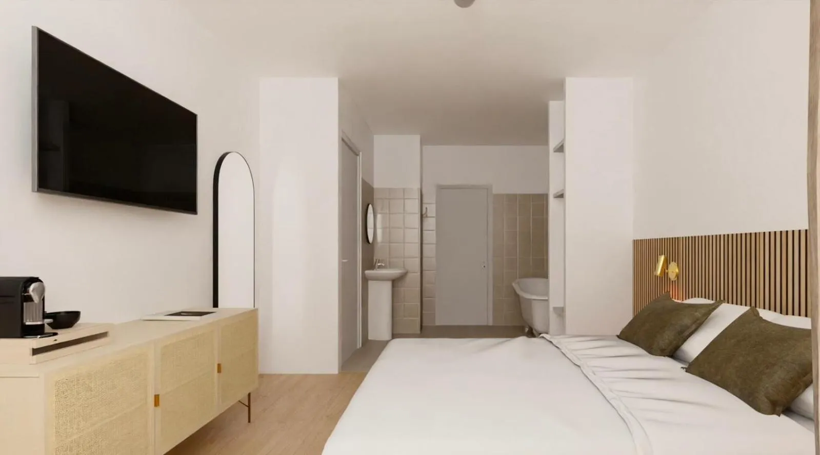 Bed in Hotel le Romanesque