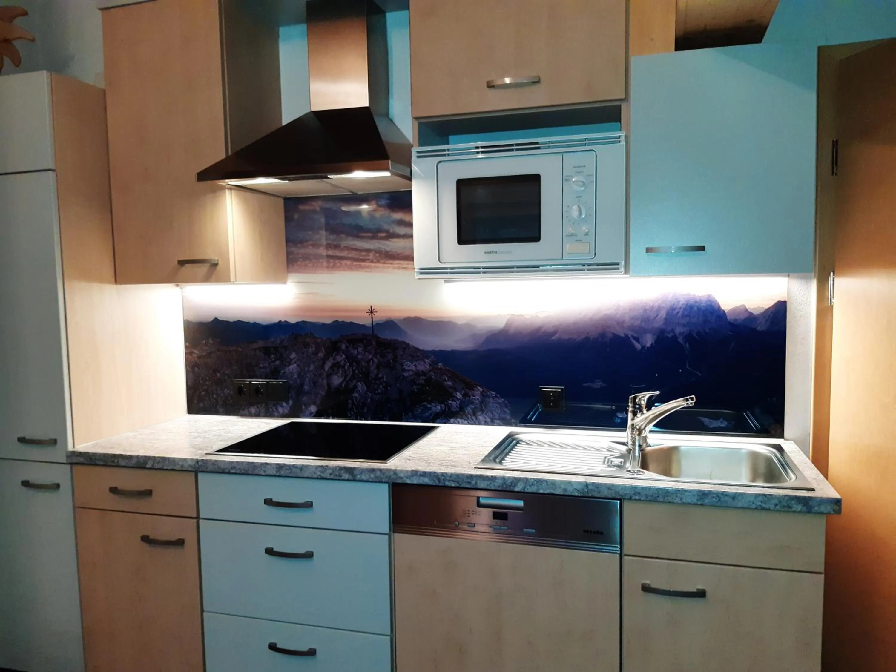 Kitchen or kitchenette in Haus Alpenblick