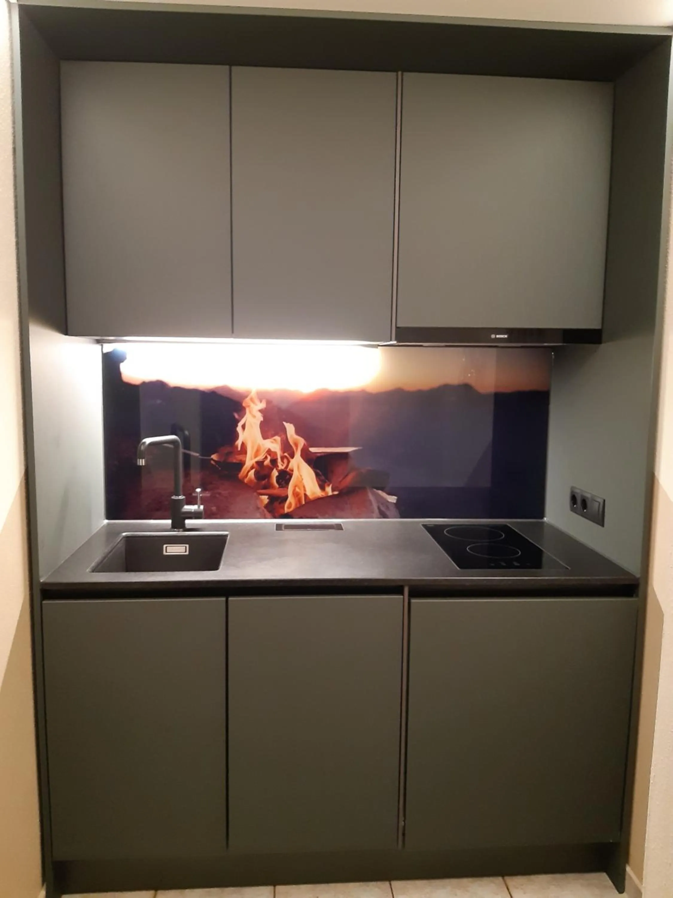 Kitchen or kitchenette in Haus Alpenblick