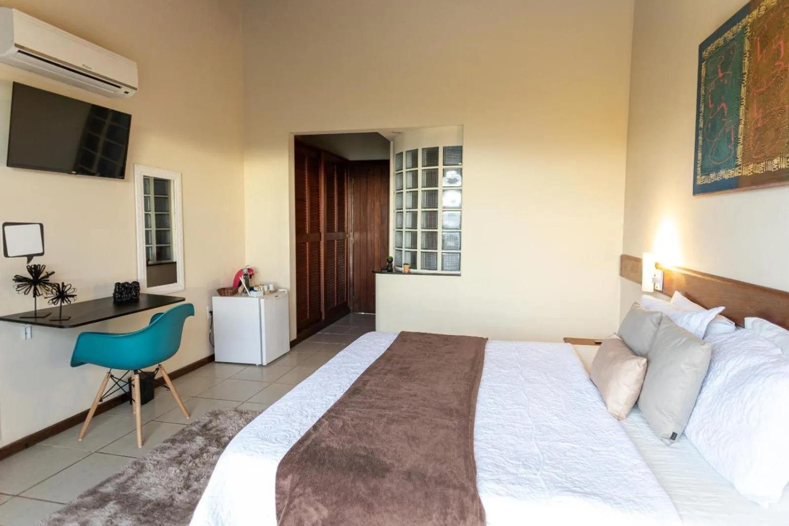 Bed in Pousada Amancay