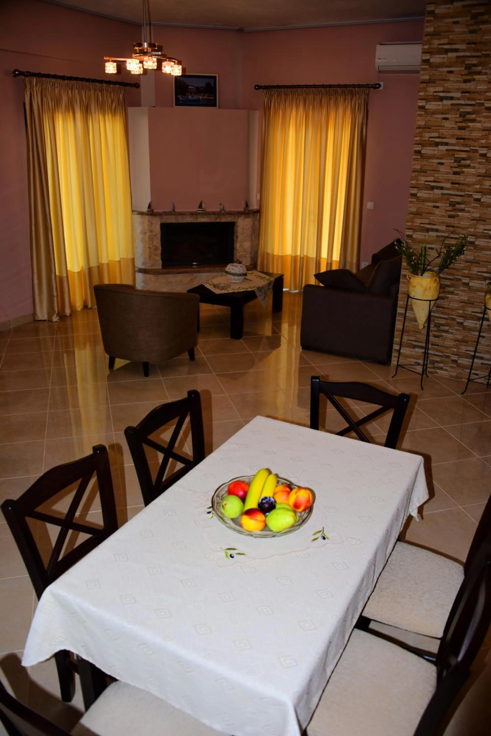 Living room in Villa Nostos