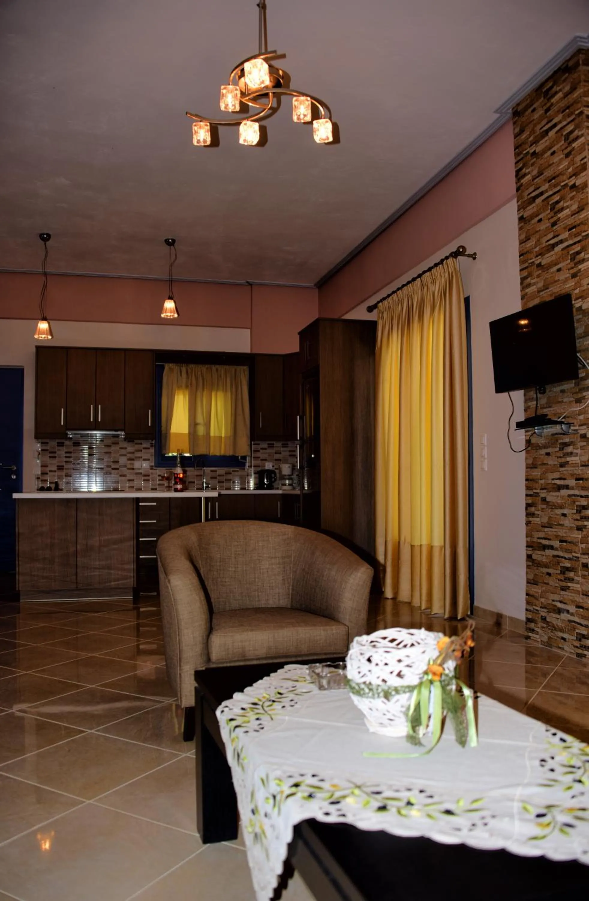 Kitchen or kitchenette in Villa Nostos