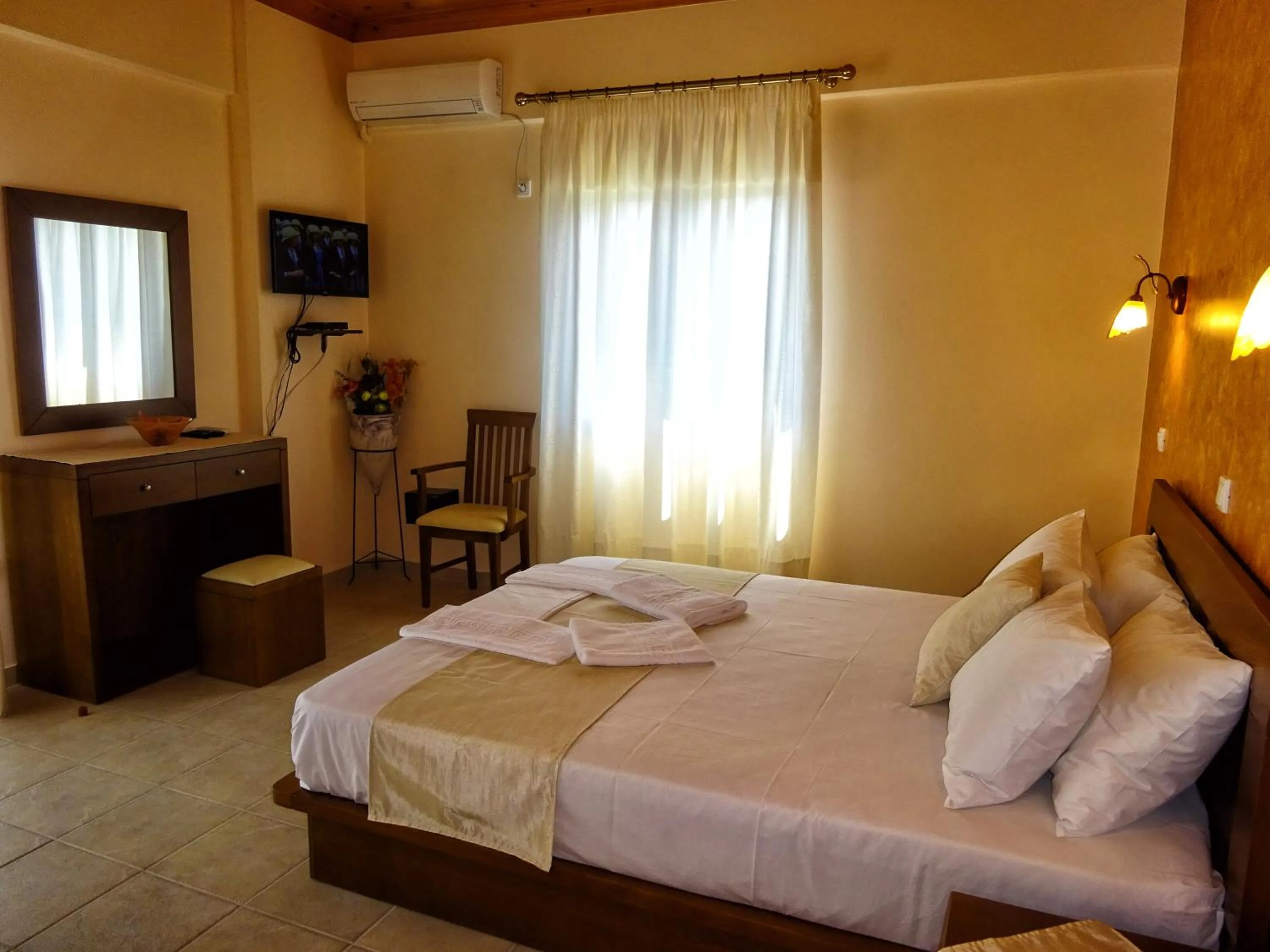 Bed in Villa Nostos