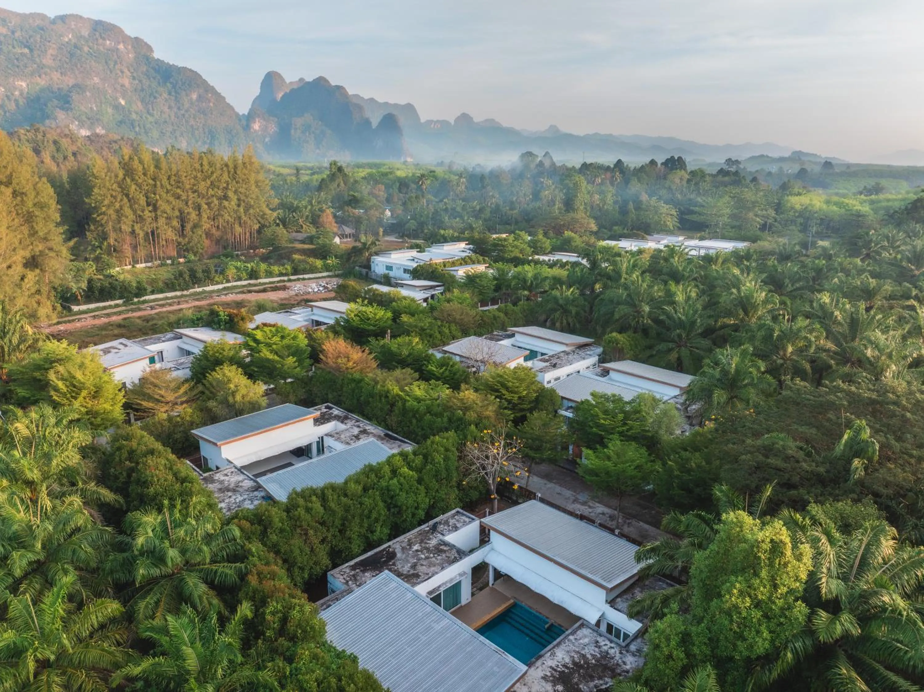 Bird's eye view in Bor Saen Pool Villa
