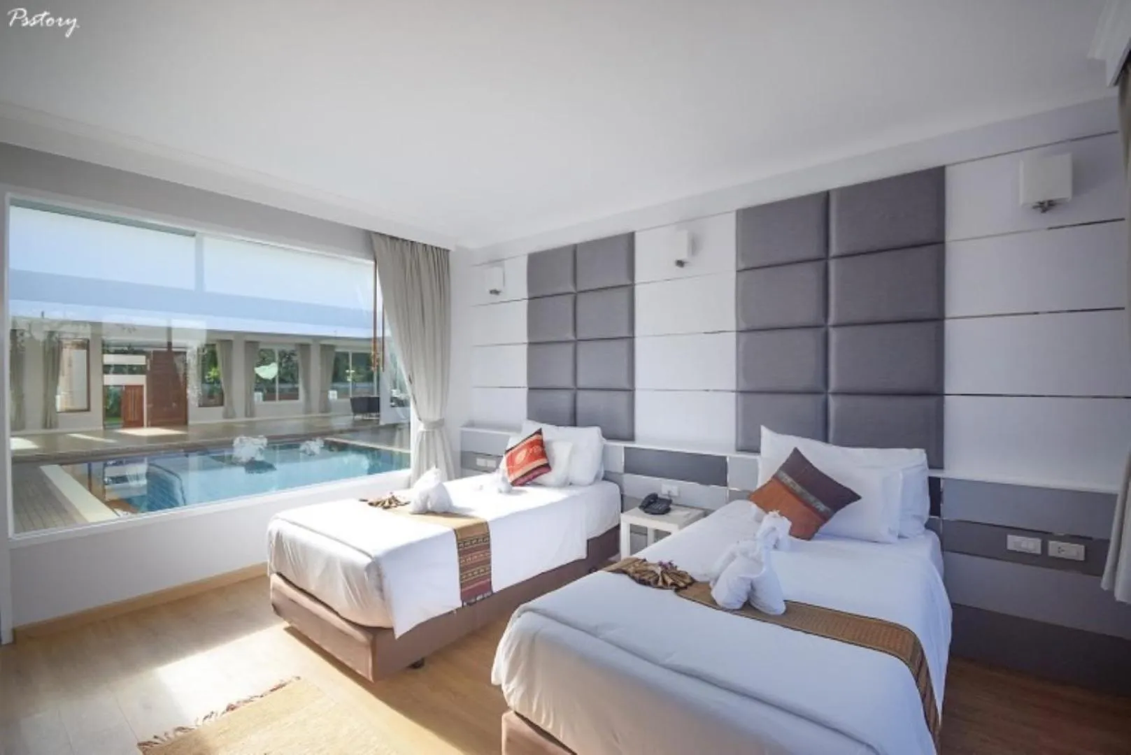 Bedroom, Bed in Bor Saen Pool Villa