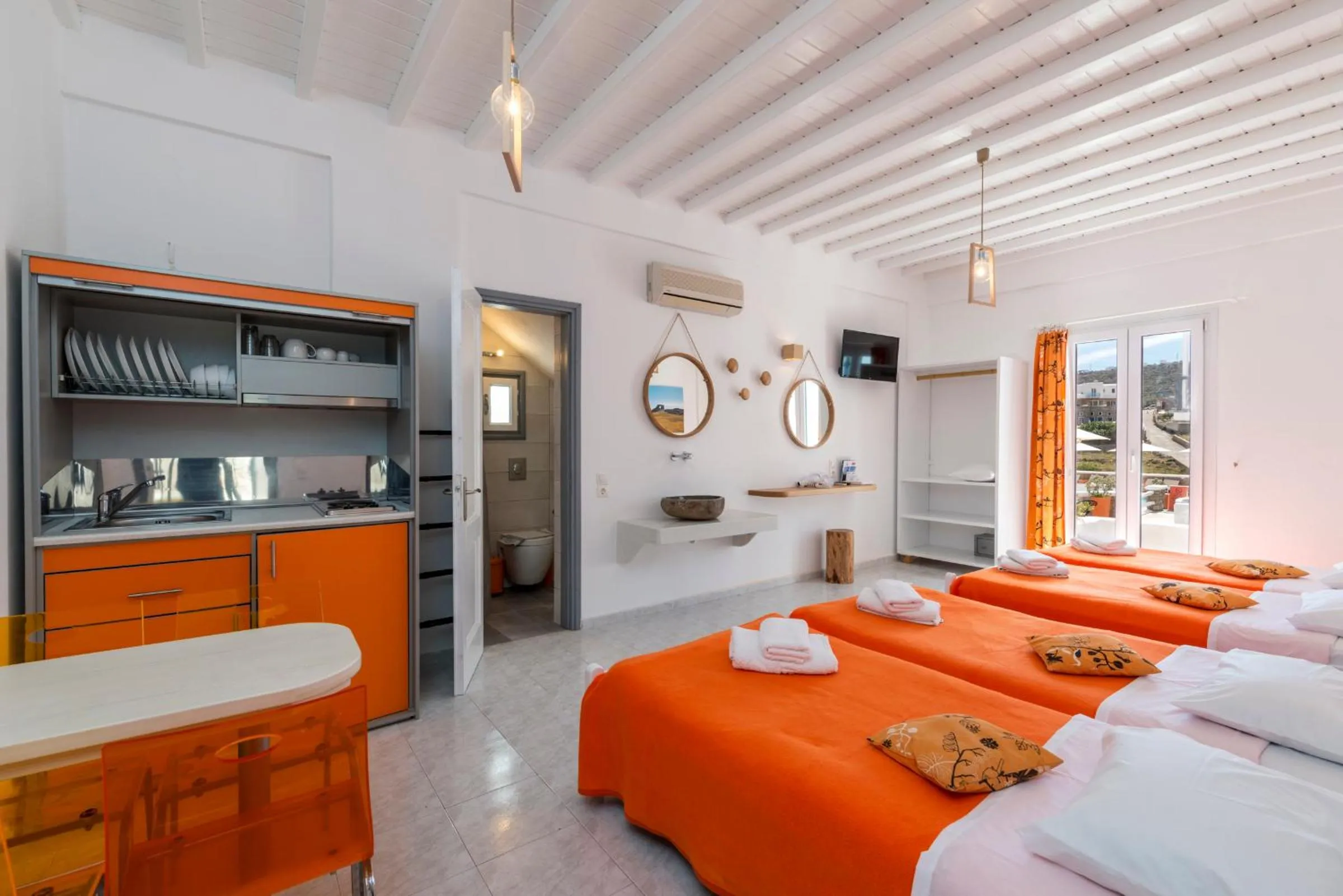 Photo of the whole room, Bed in Artemoula's Studios