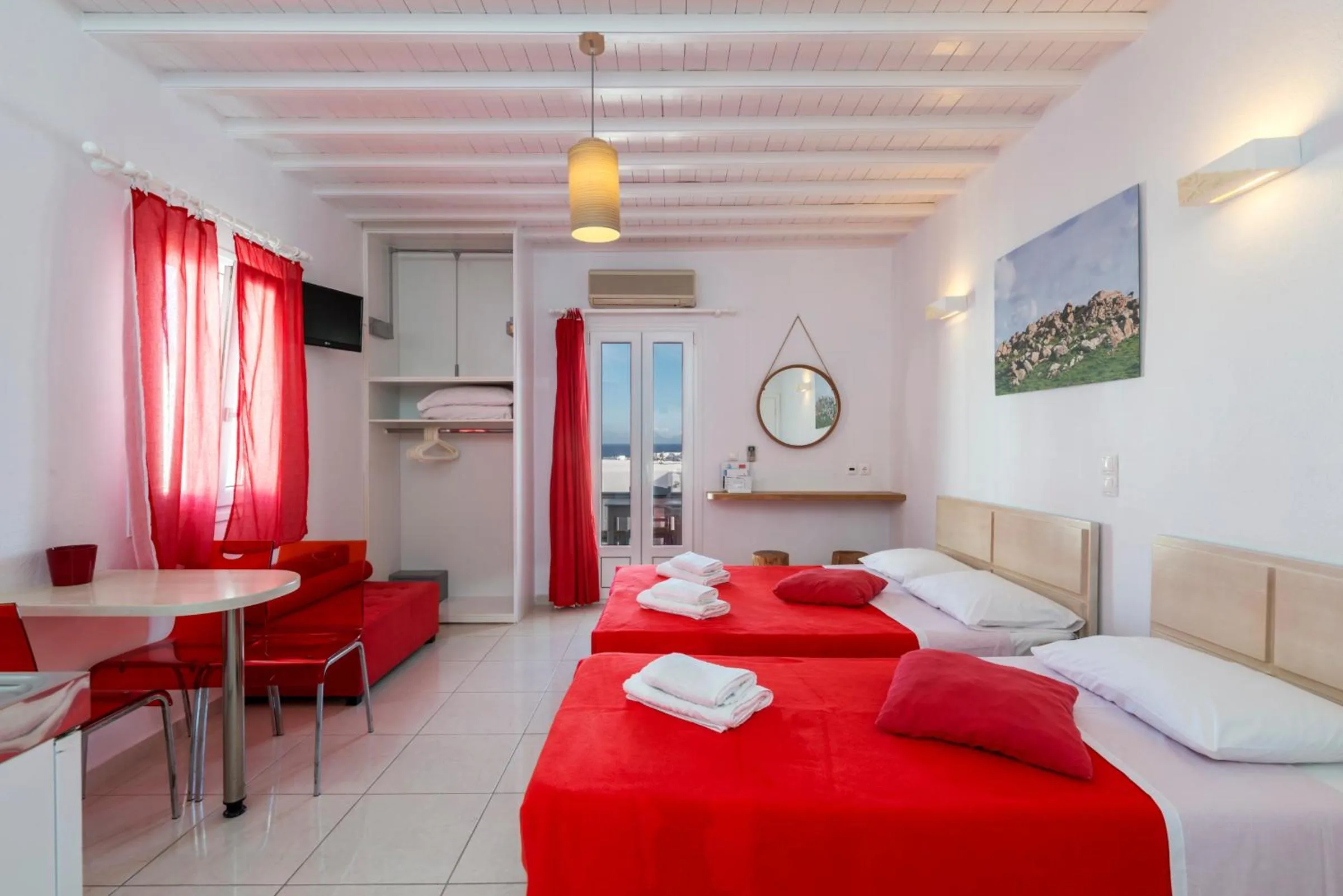 Photo of the whole room, Bed in Artemoula's Studios