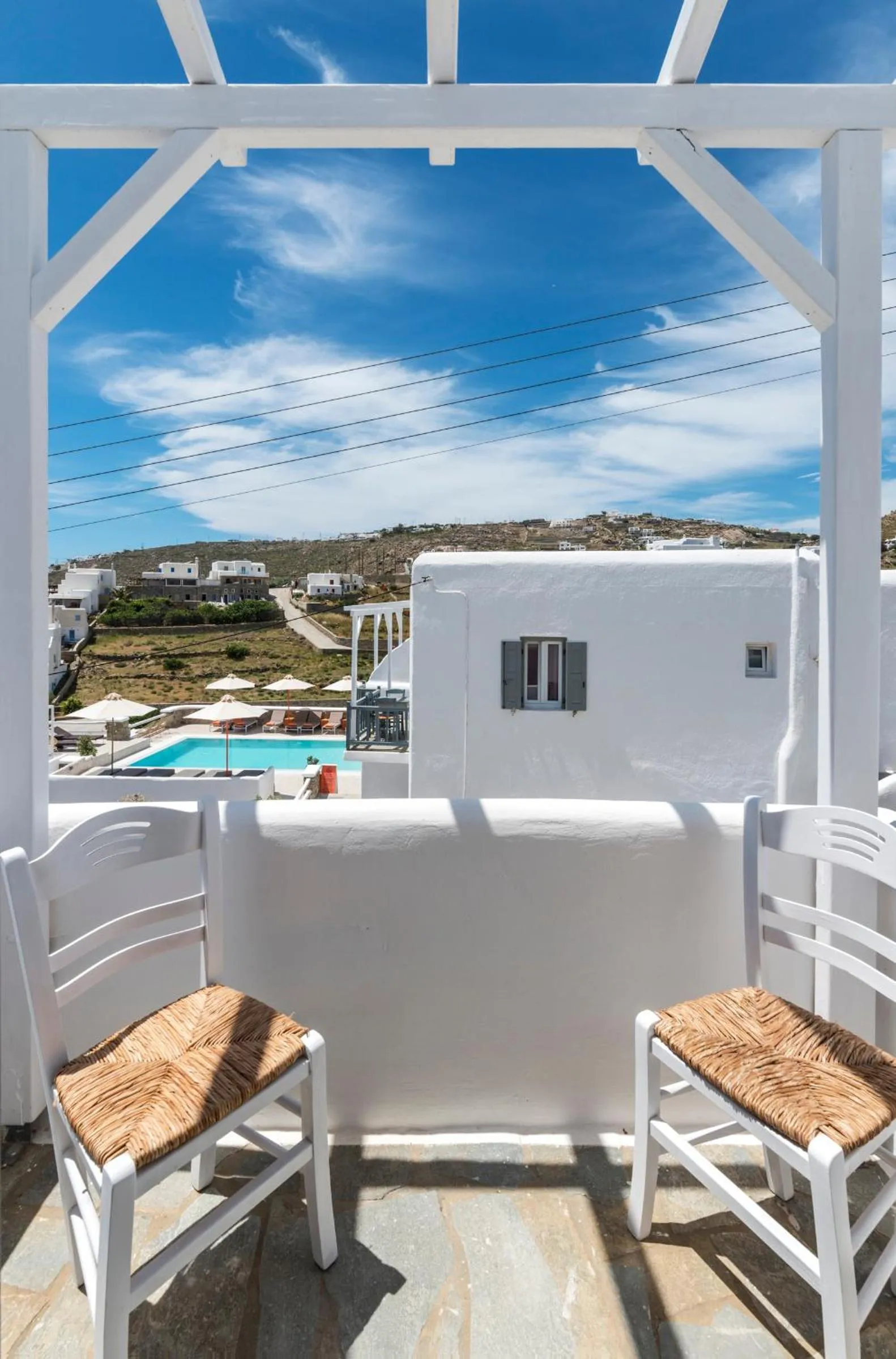 Pool view in Artemoula's Studios