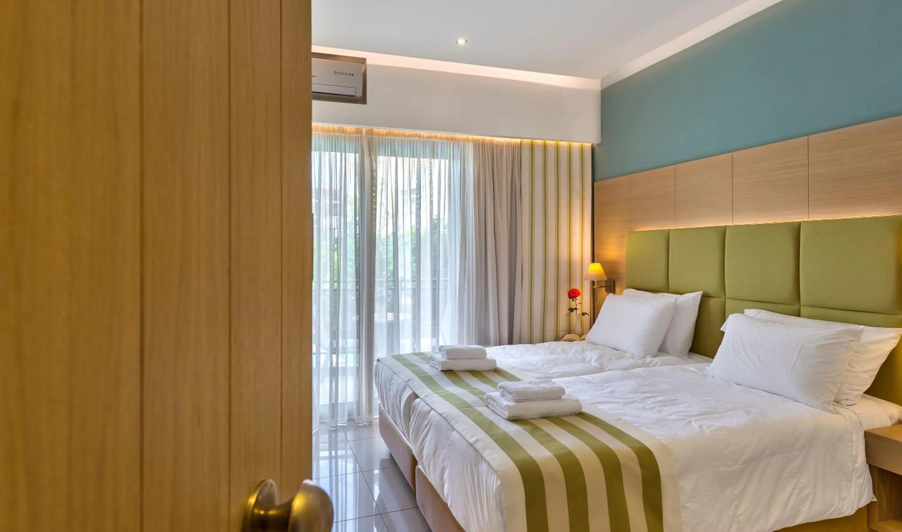 Bedroom, Bed in Leonidas Hotel & Apartments