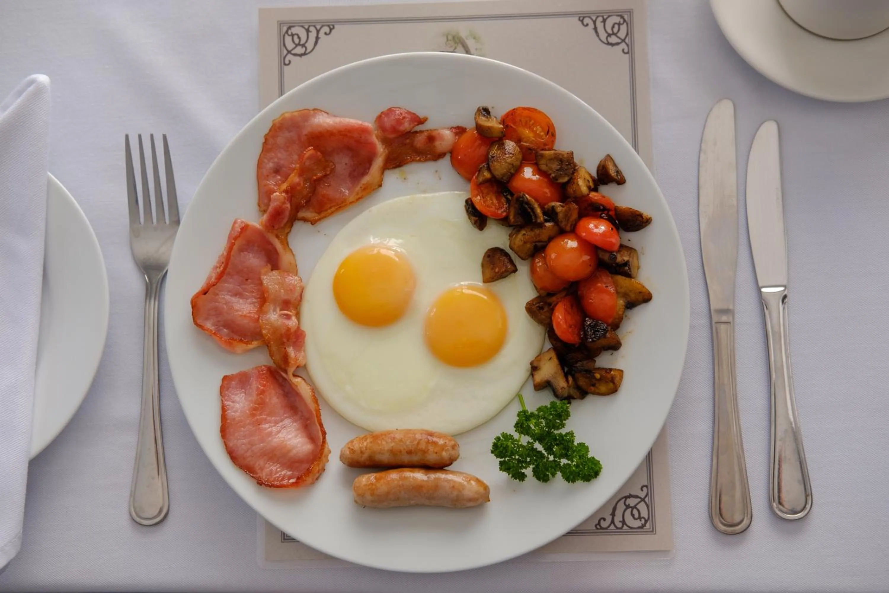 English/Irish breakfast in Constantia White Lodge Guest House