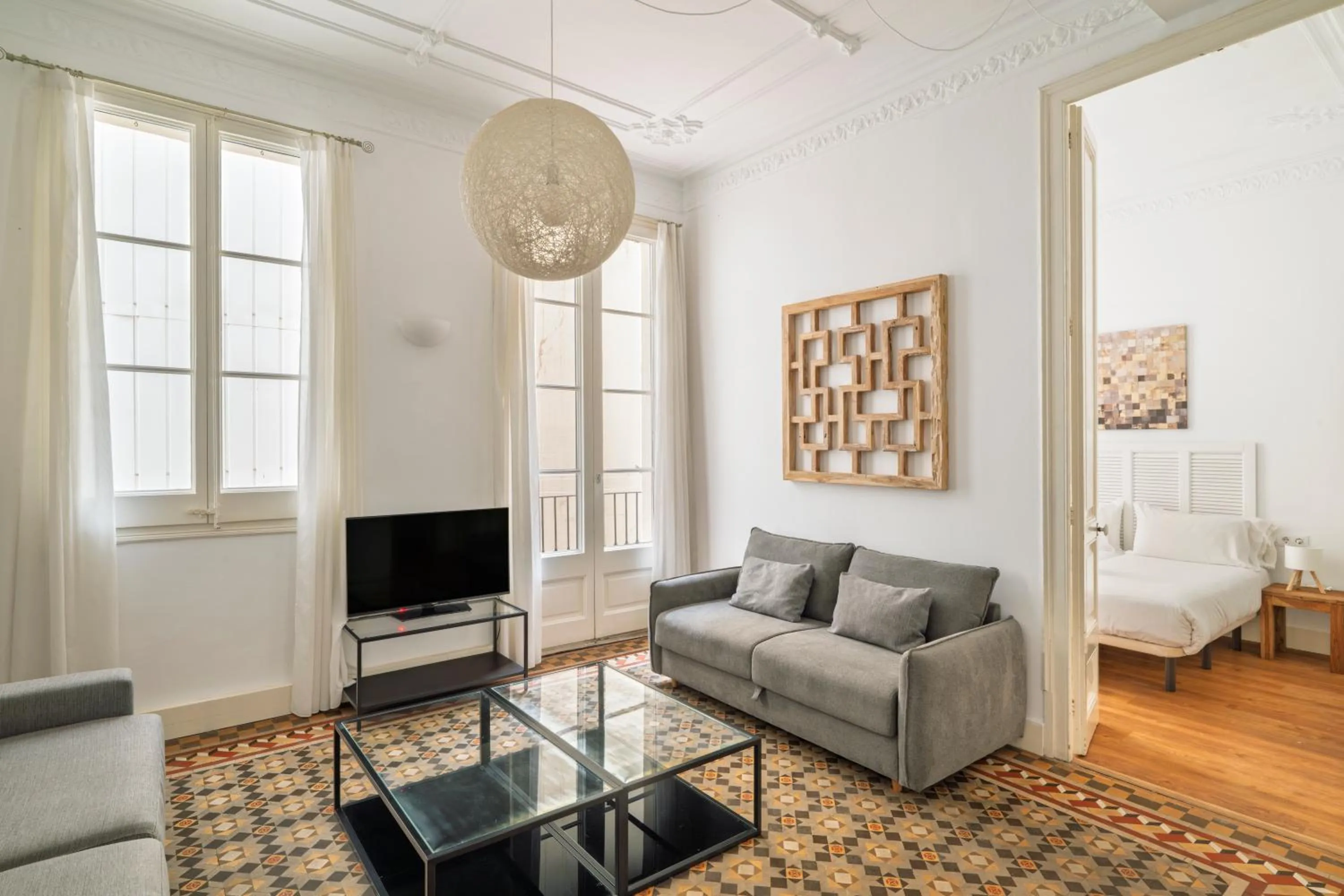 Living room in Aspasios Urquinaona Apartments