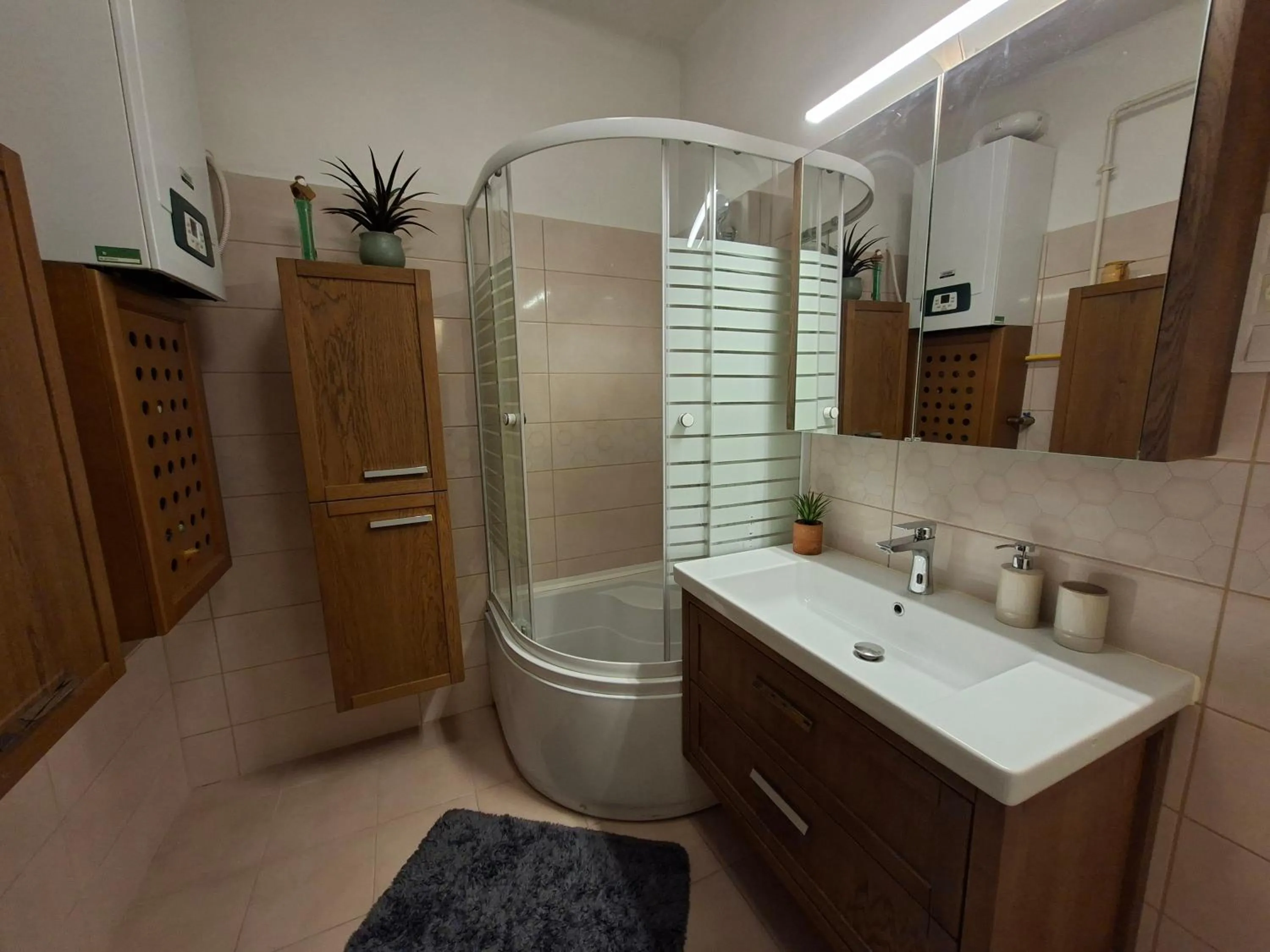 Shower in Vince apartman