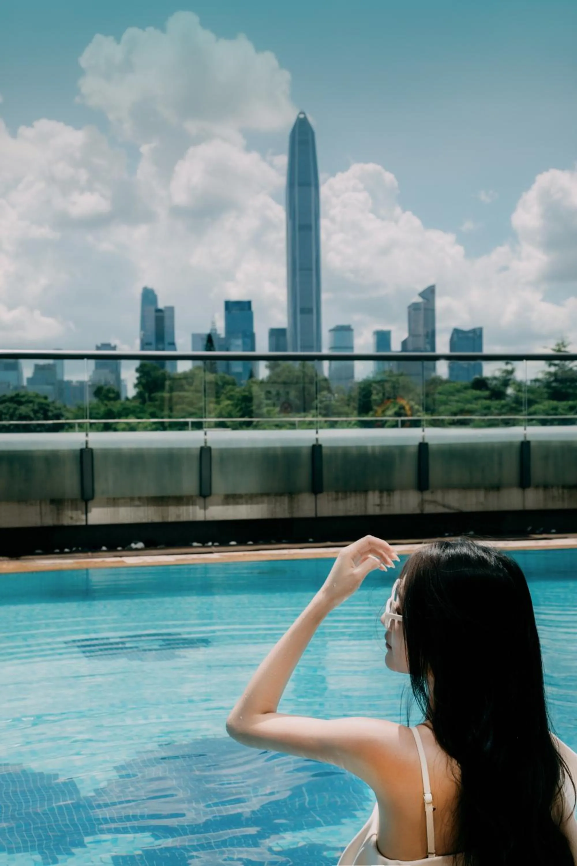 Pool view in JW Marriott Hotel Shenzhen