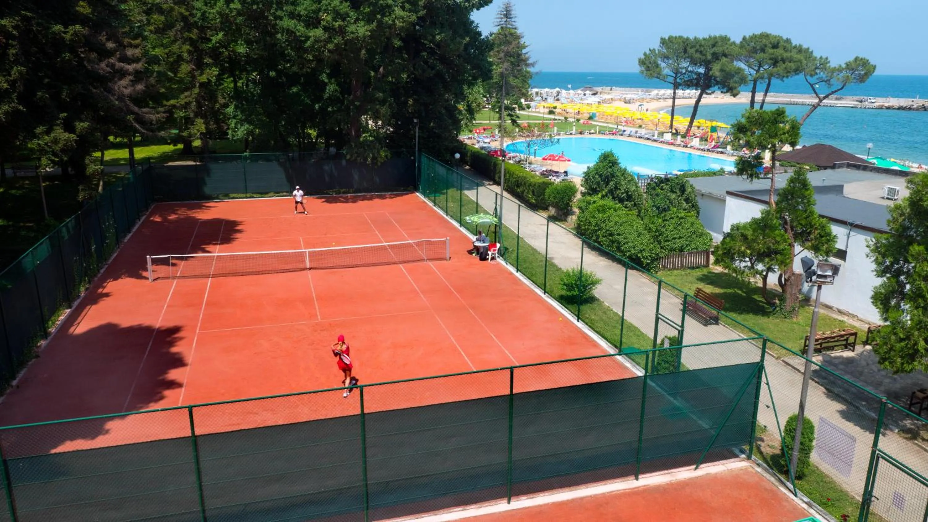 Tennis court in HVD Lotos Hotel - Private Beach & Free Parking