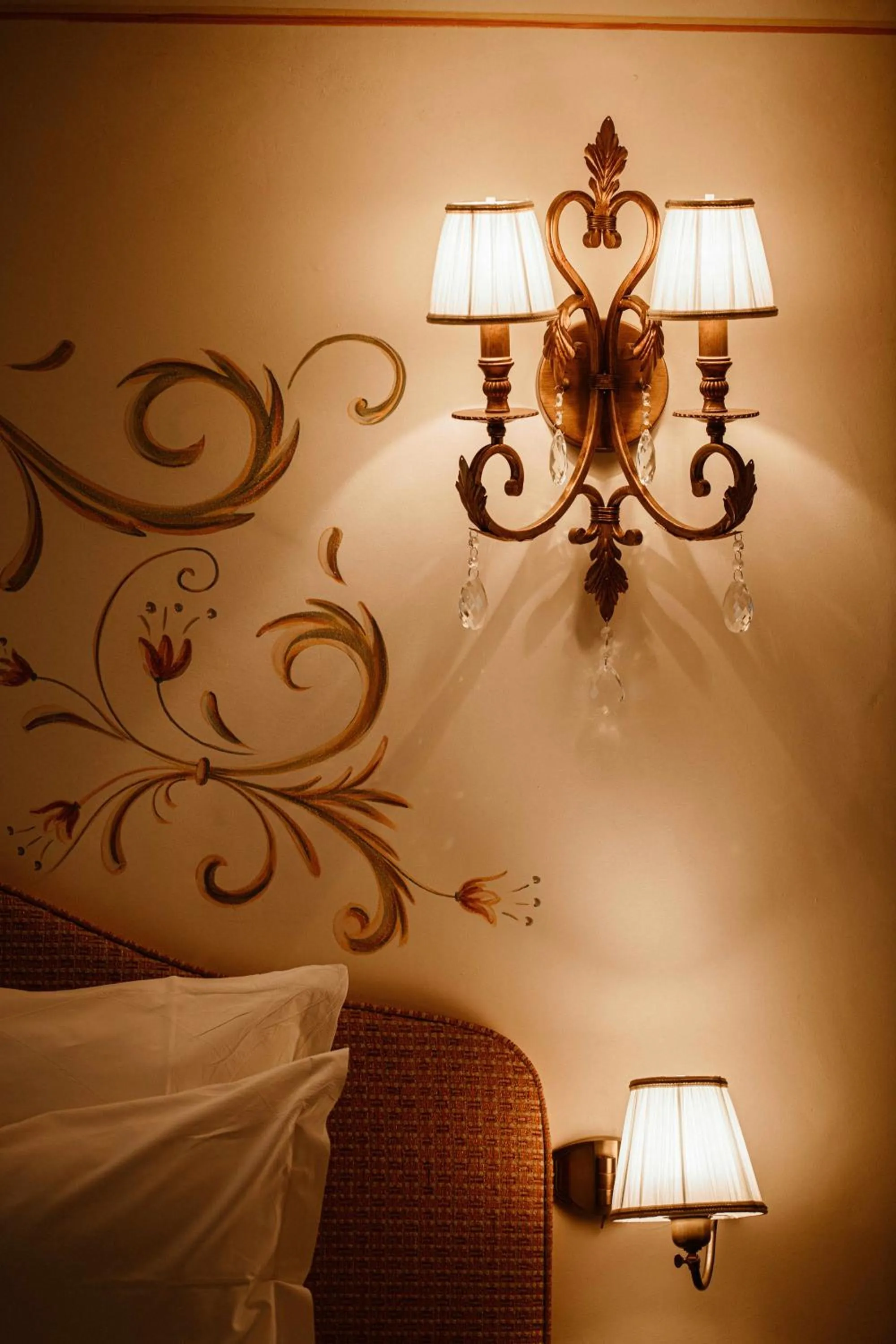 Decorative detail, Bed in Hôtel de la Loze