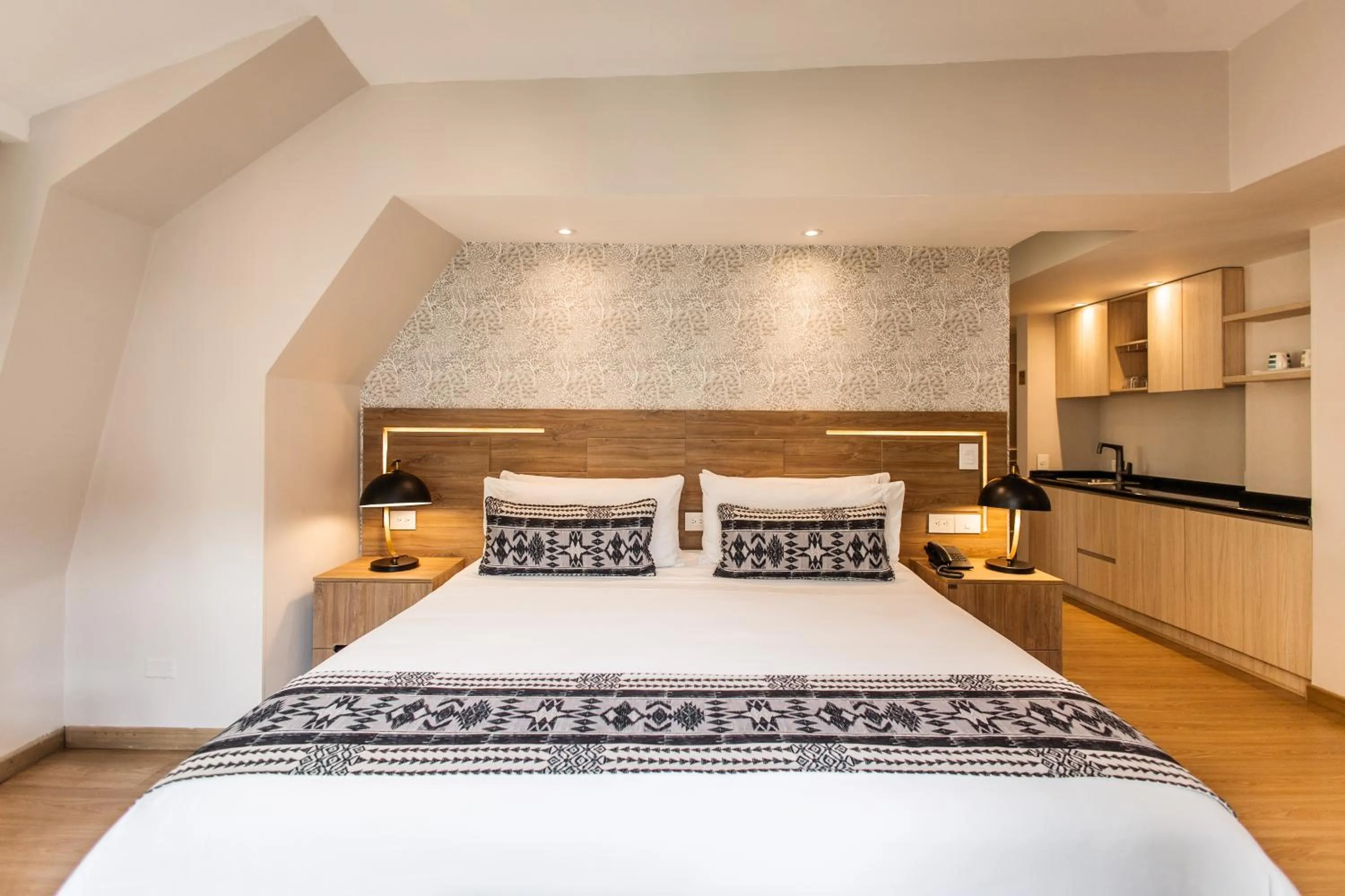 Bed in Hotel Portón de la Cabrera