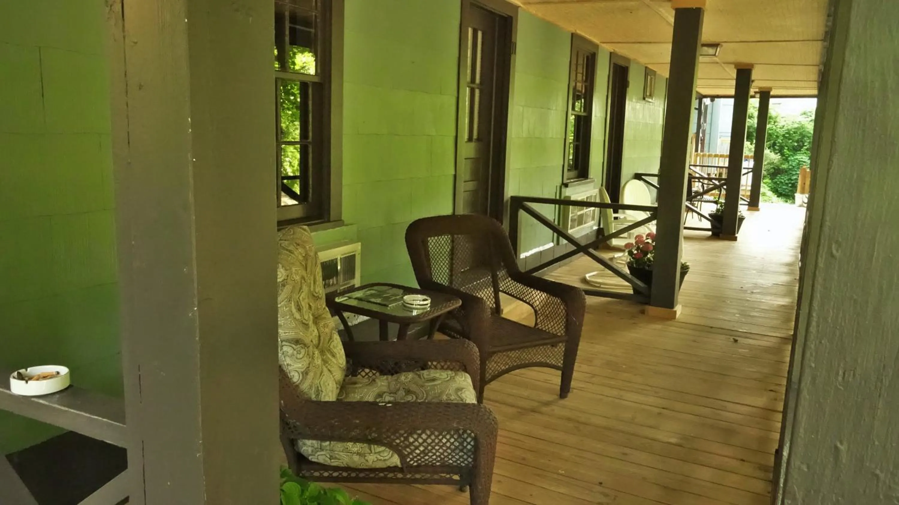 Patio in Riverside Lodge at Chimney Rock