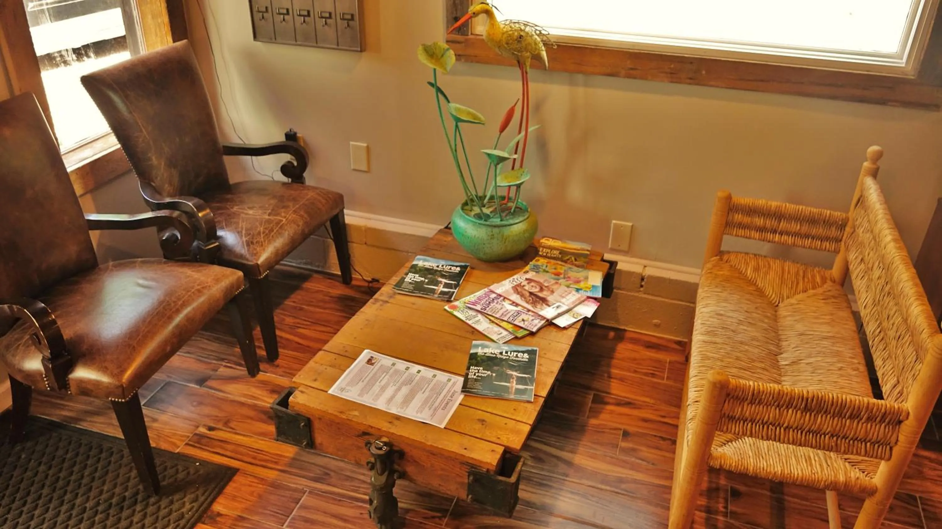 Lobby or reception in Riverside Lodge at Chimney Rock