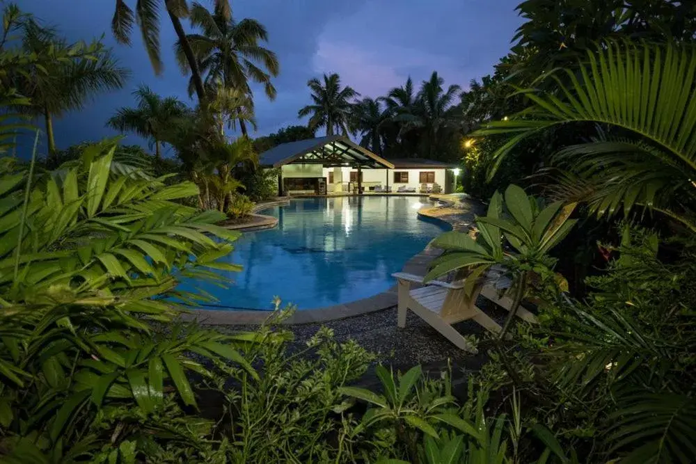 Swimming pool in Volivoli Beach Resort Swimming pool in Volivoli Beach Resort