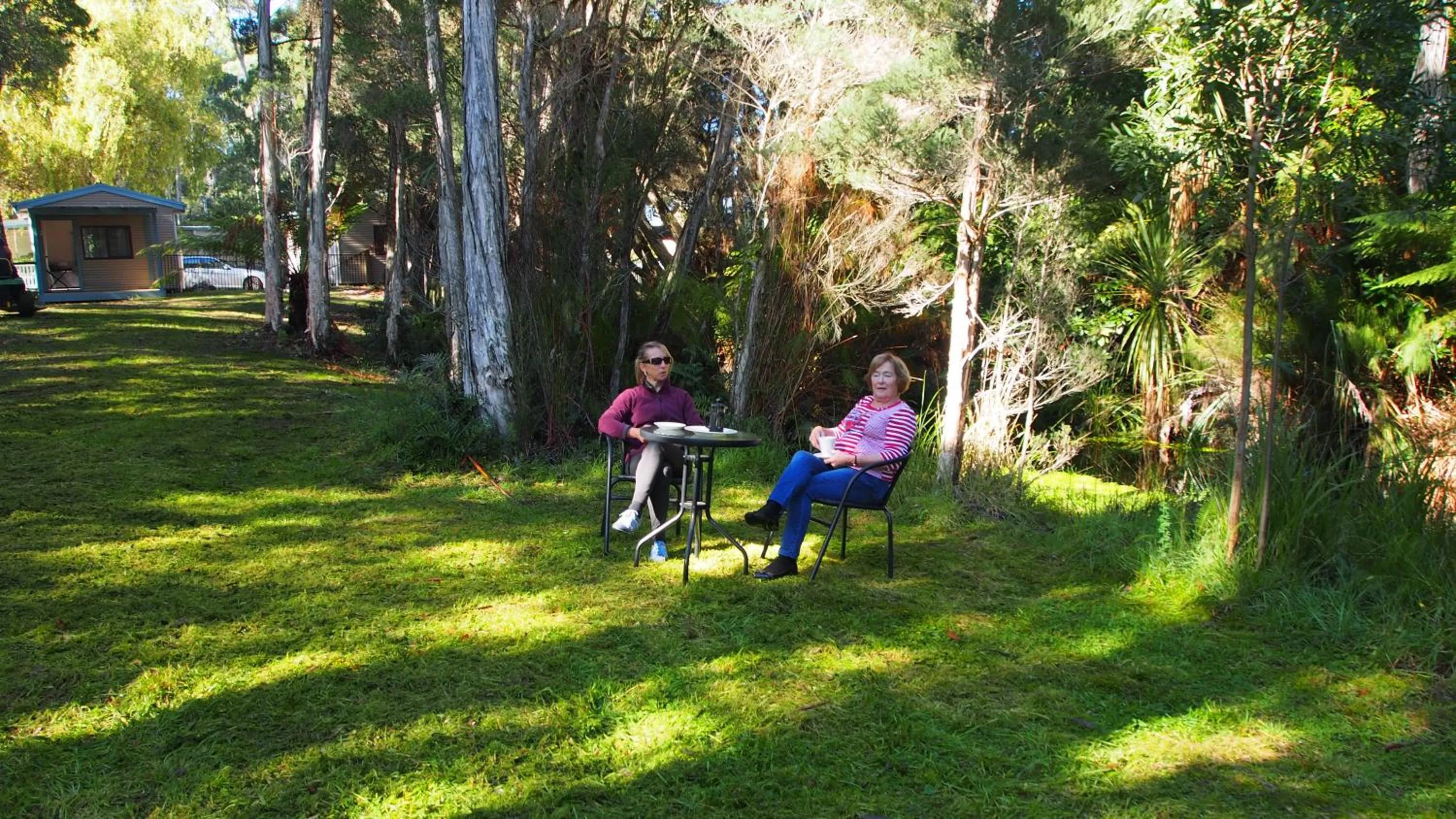 Garden in Strahan Retreat Holiday Park