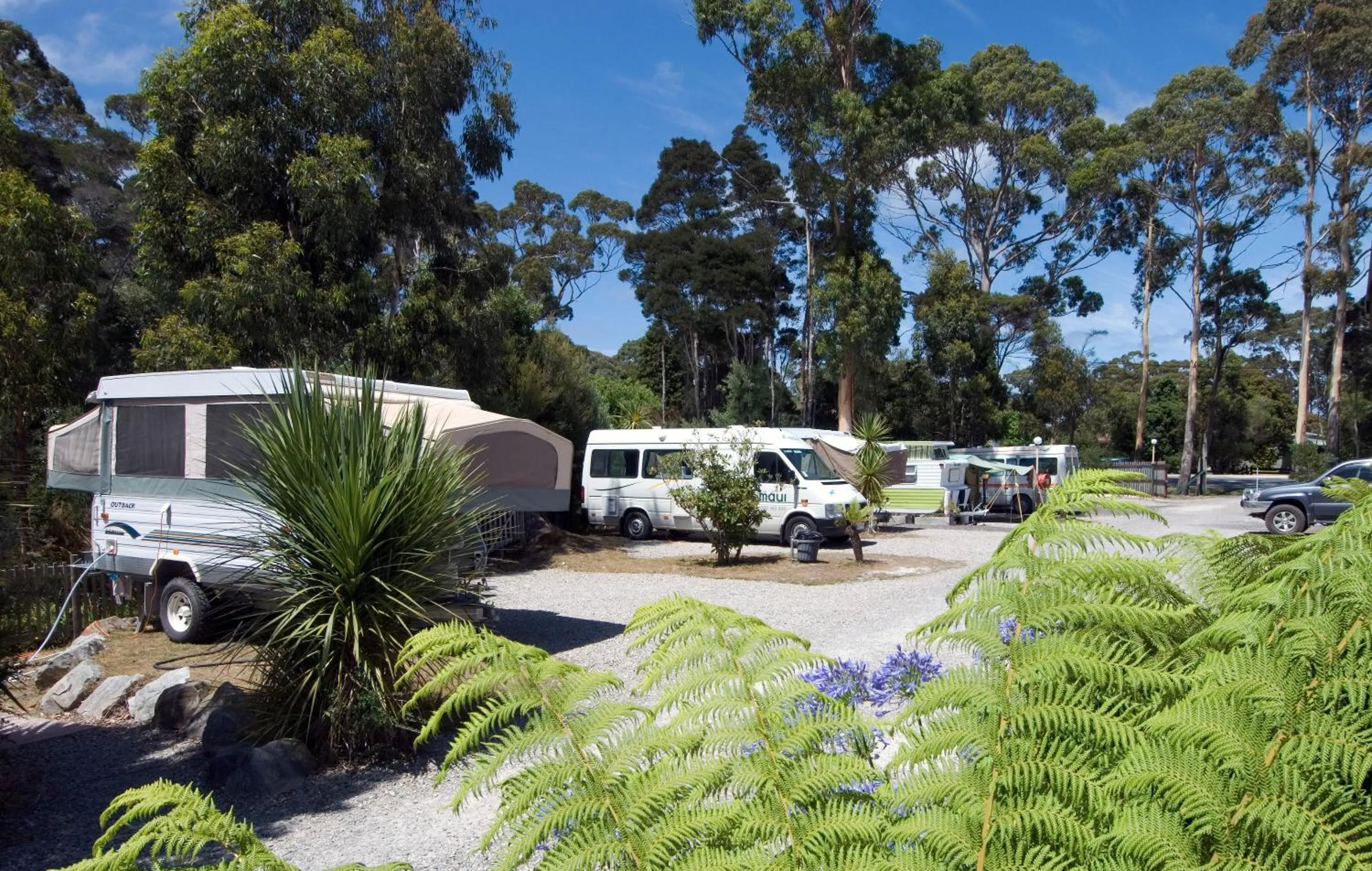 Area and facilities in Strahan Retreat Holiday Park