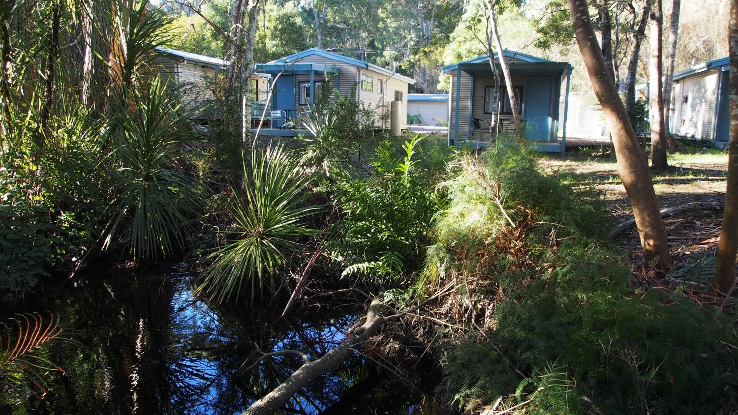 Property building in Strahan Retreat Holiday Park