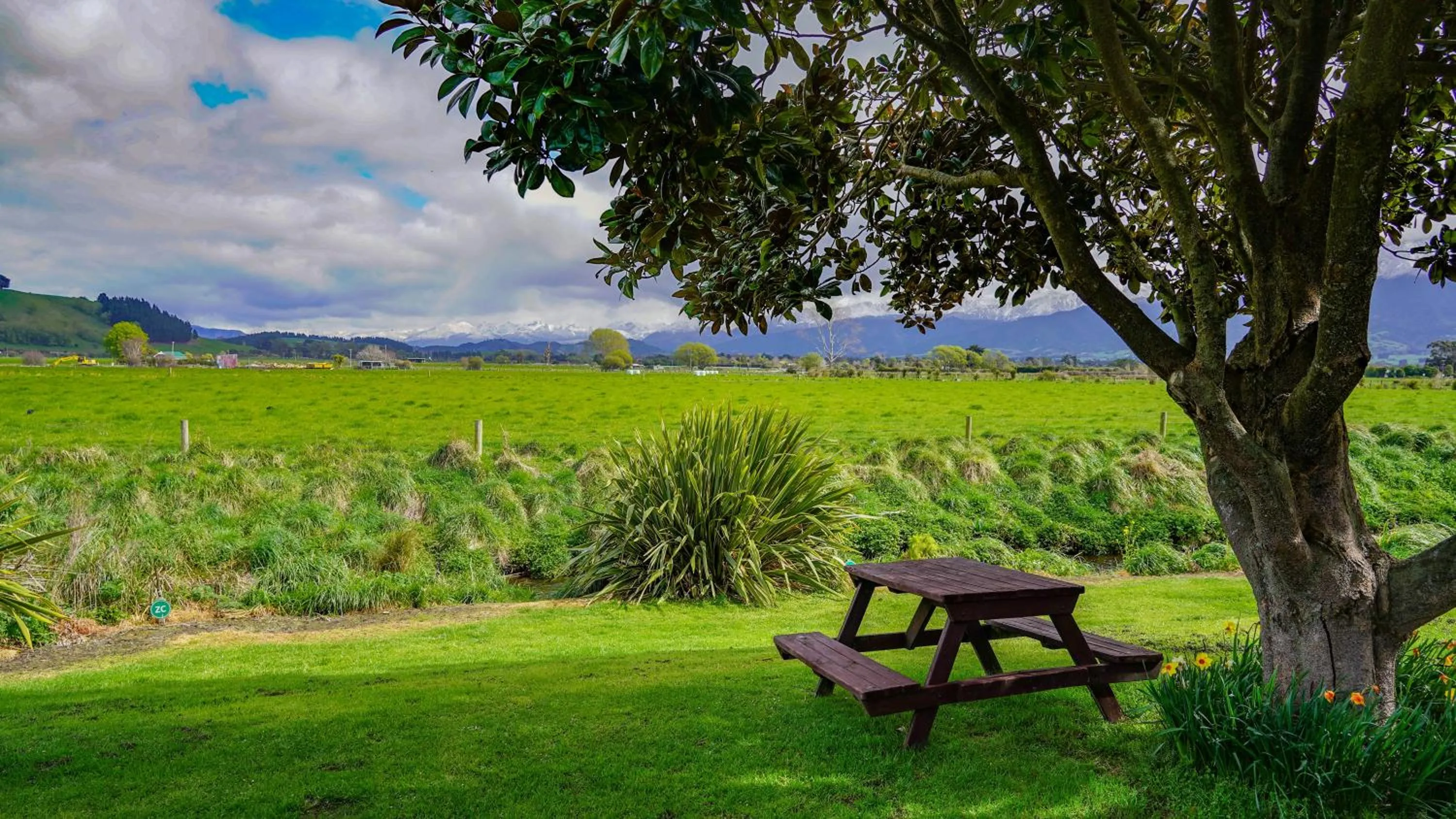 Garden in Alpine-Pacific Holiday Park
