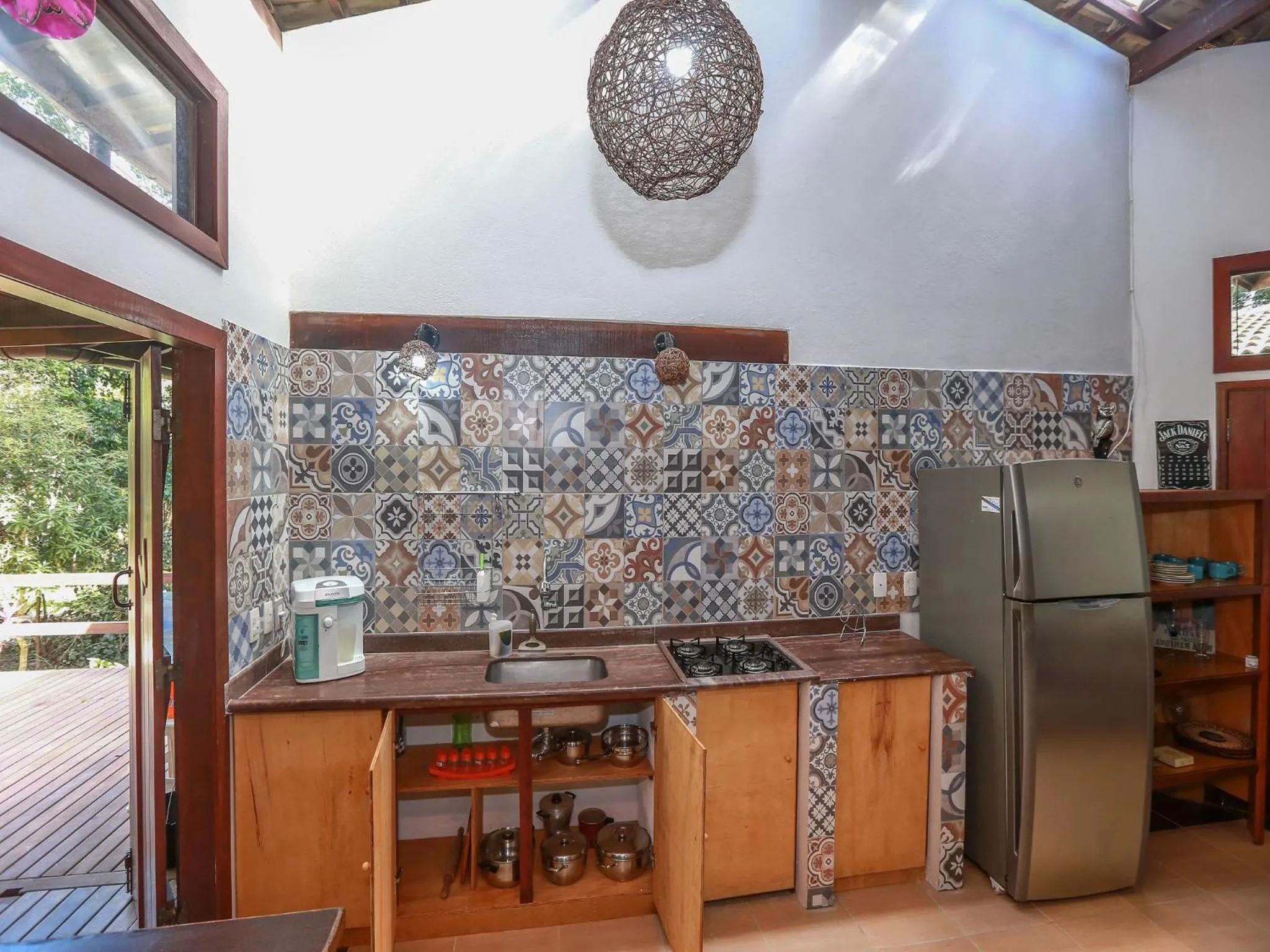 Kitchen or kitchenette in Recanto dos Pássaros Zen Apartamentos em meio de Natureza